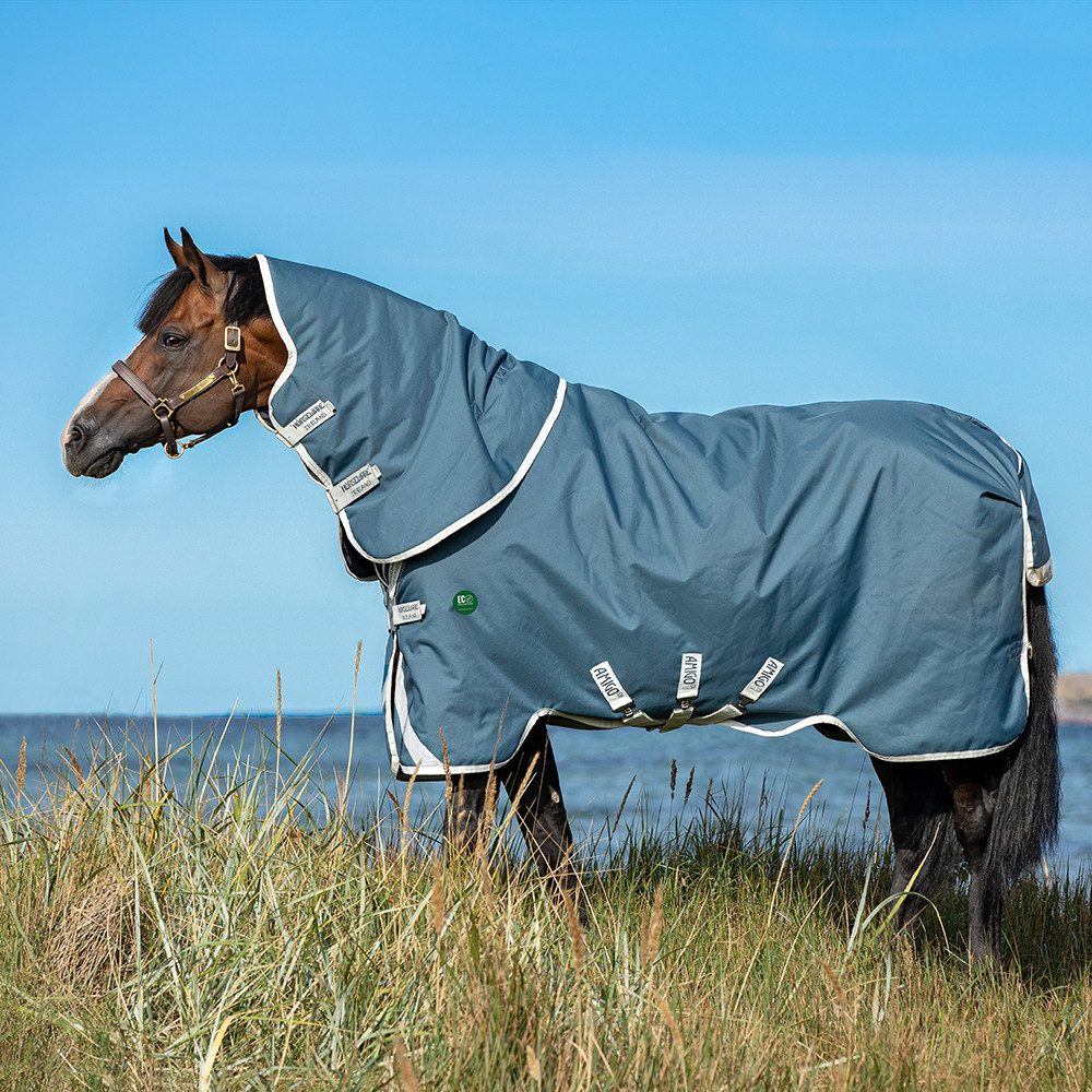 Pferde-Thermodecke Horseware Amigo AmEco 12 Turnout Plus 250g - Dark Blue