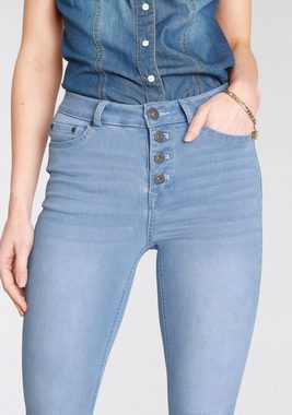 Arizona Skinny-fit-Jeans Ultra Stretch High Waist mit durchgehender Knopfleiste