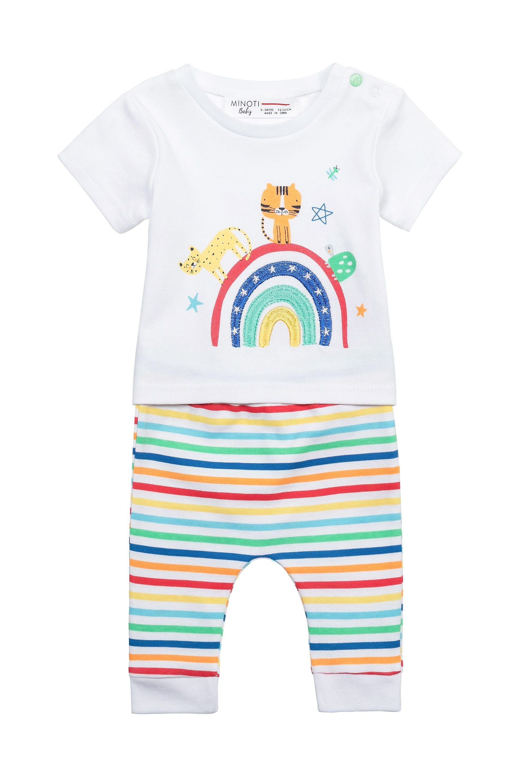 & Weiß Set Leggings und Top Leggings T-Shirt MINOTI Ein (0-12m)