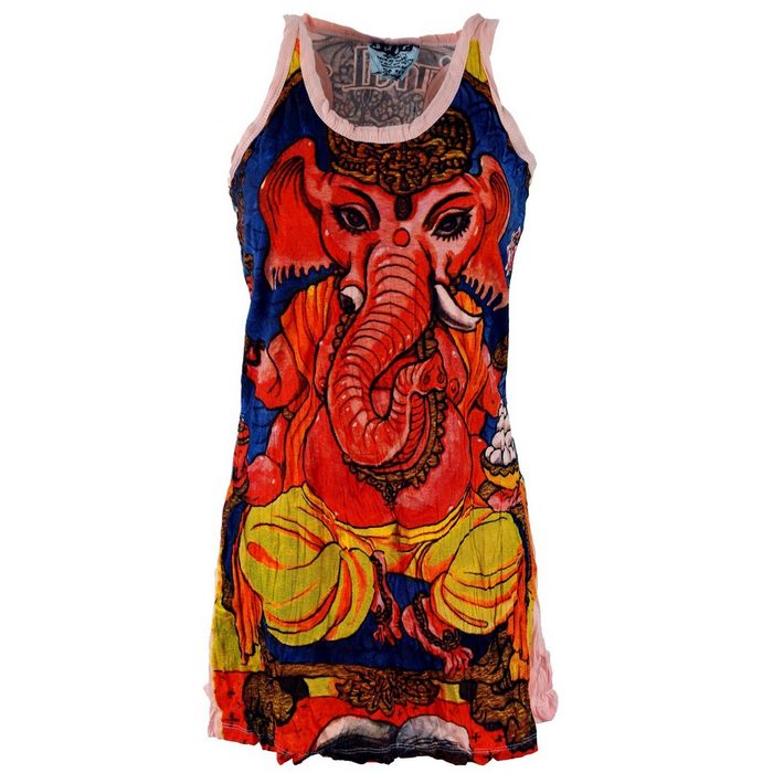 Guru-Shop Minikleid Sure Top Longshirt Minikleid - Ganesh alternative Bekleidung Festival Goa Style