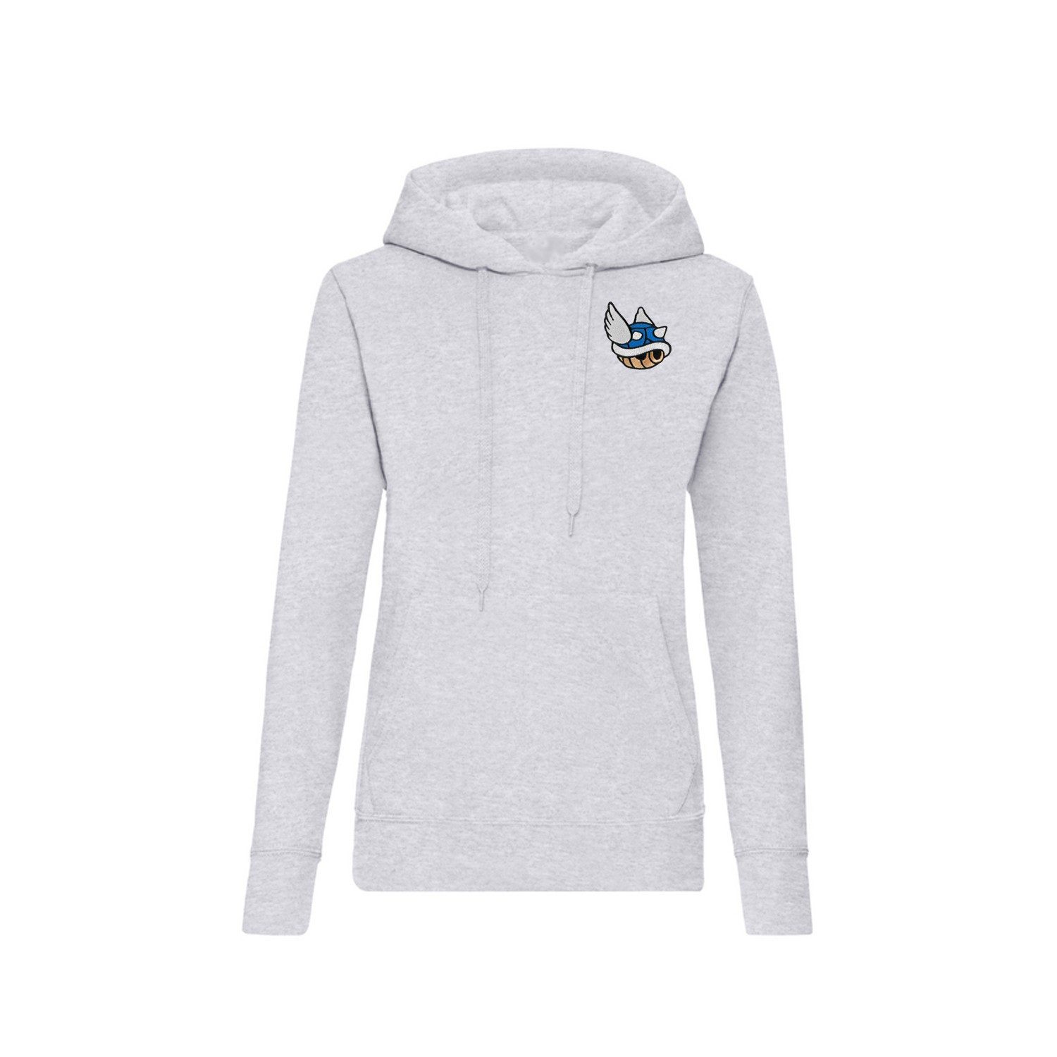 Blondie & Brownie Hoodie BSchildkr Damen Hoodie Schildkrötenpanzer mit Kängurutasche (Einzelartikel) Geflügeltes Panzer Emblem Retro