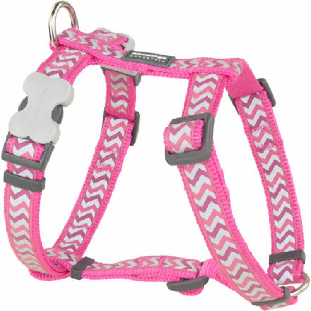 Red Dingo Hunde-Halsband Gurtzeug RD 25 mm x 56-80 cm - Ziggy Rfx- Dunkelrosa