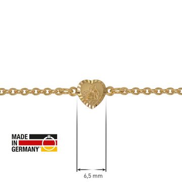 trendor Gliederarmband für Babys 333 Gold/8 Kt mit Engel-Plakette 14 cm