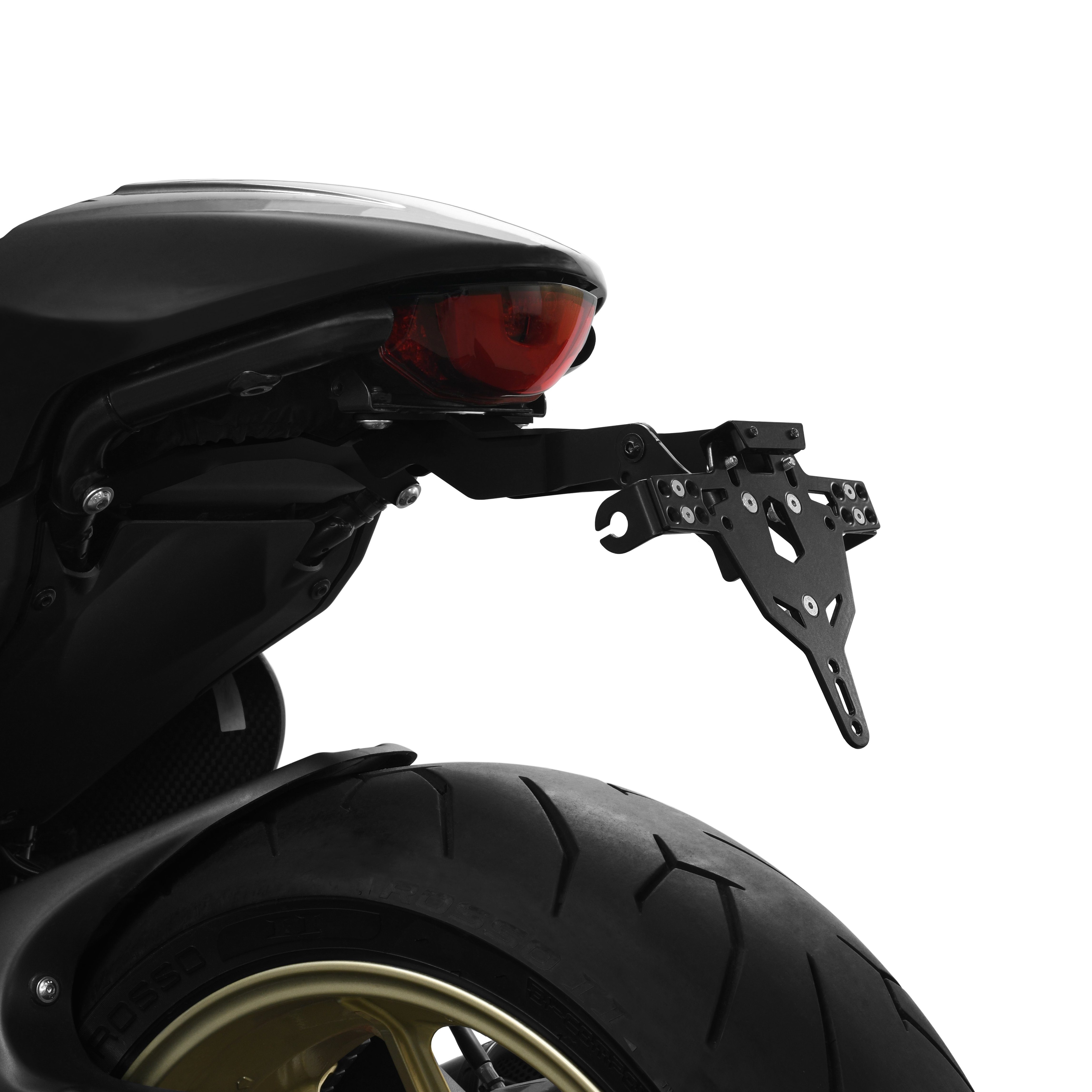 ZIEGER Kennzeichenhalter Pro Kennzeichenhalter kompatibel mit Ducati Scrambler 800 BJ 2017- Fra