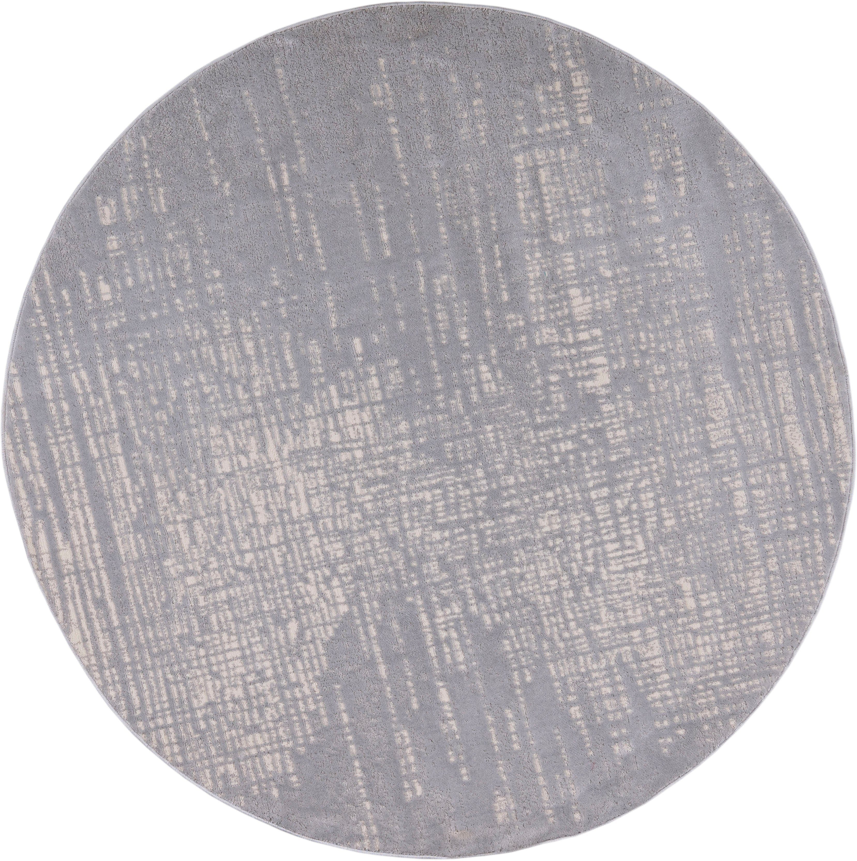 Schrumpf-Carving-Effekt Home Teppich Hoch-Tief-Struktur, Ariano, dezenter mm, Glanz, affaire, 12 rund, Höhe: Vintage, grau