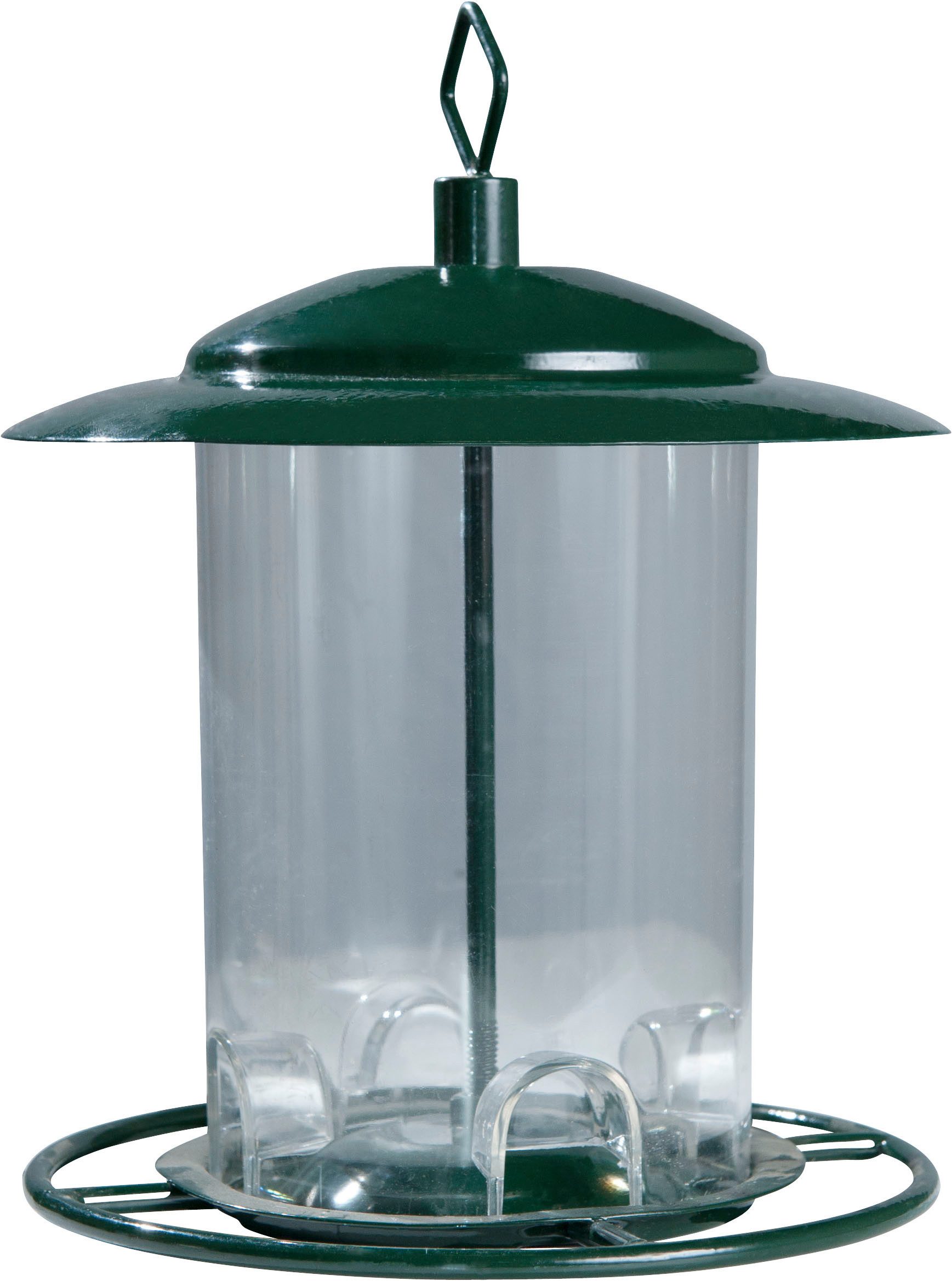 Windhager Vogelhaus Compact, Vogelfuttersilo aus Metall und Kunststoff, Futterstation inkl. Aufhängung, Füllvolumen 1 Liter