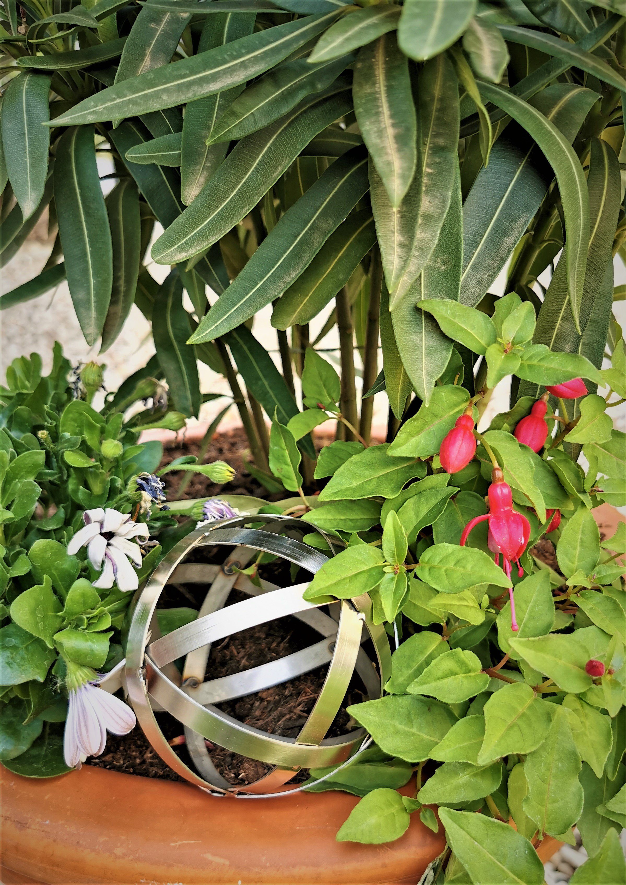 Geflechtkugel Jürgen Garten-Ambiente - Edelstahlkugel Gartenkugel Edelstahl Bocker Streifenkugel verschiedenen 15 cm in Dekokugel Dekokugel Geflecht gebürstet von 50 matt Größen Dekorationskugel