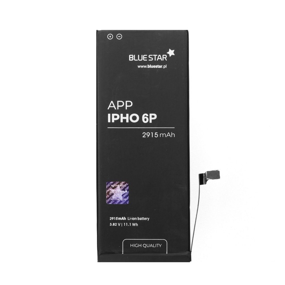 BlueStar Bluestar Akku Ersatz 6 Batterie PREMIUM iPhone 2915 mAh mit Accu Austausch Handy Plus APN kompatibel Smartphone-Akku 616-0765
