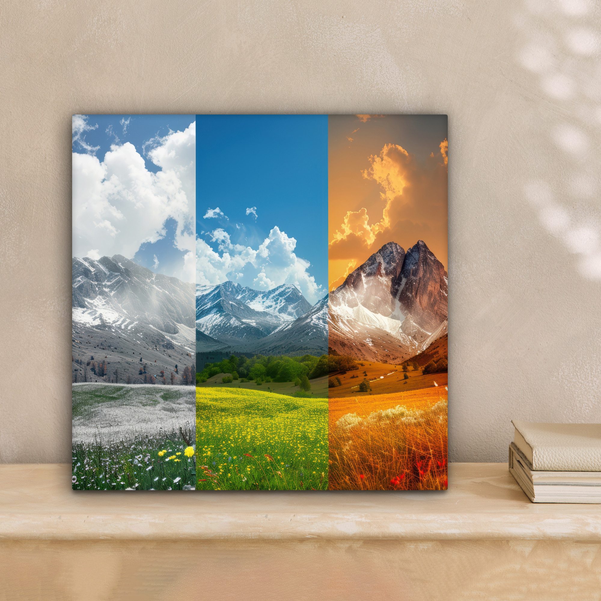OneMillionCanvasses® Leinwandbild Landschaft - 4 Jahreszeiten günstig online kaufen
