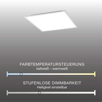 Paul Neuhaus Smarte LED-Leuchte LED Panel Smart Home Q - FLAG 45x45cm CCT, Smart Home, CCT-Farbtemperaturregelung, Dimmfunktion, Memoryfunktion, mit Leuchtmittel, dimmbar, warmweiß - kaltweiß per Fernbedienung
