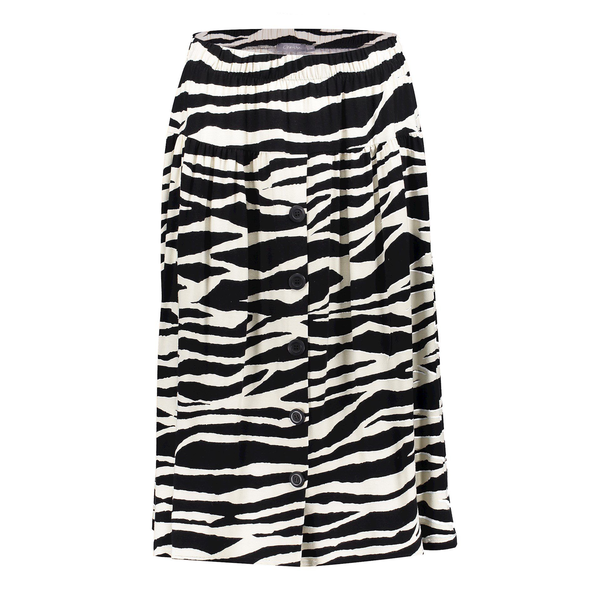 Damen Röcke Geisha Fashion Jerseyrock Zebra-Print