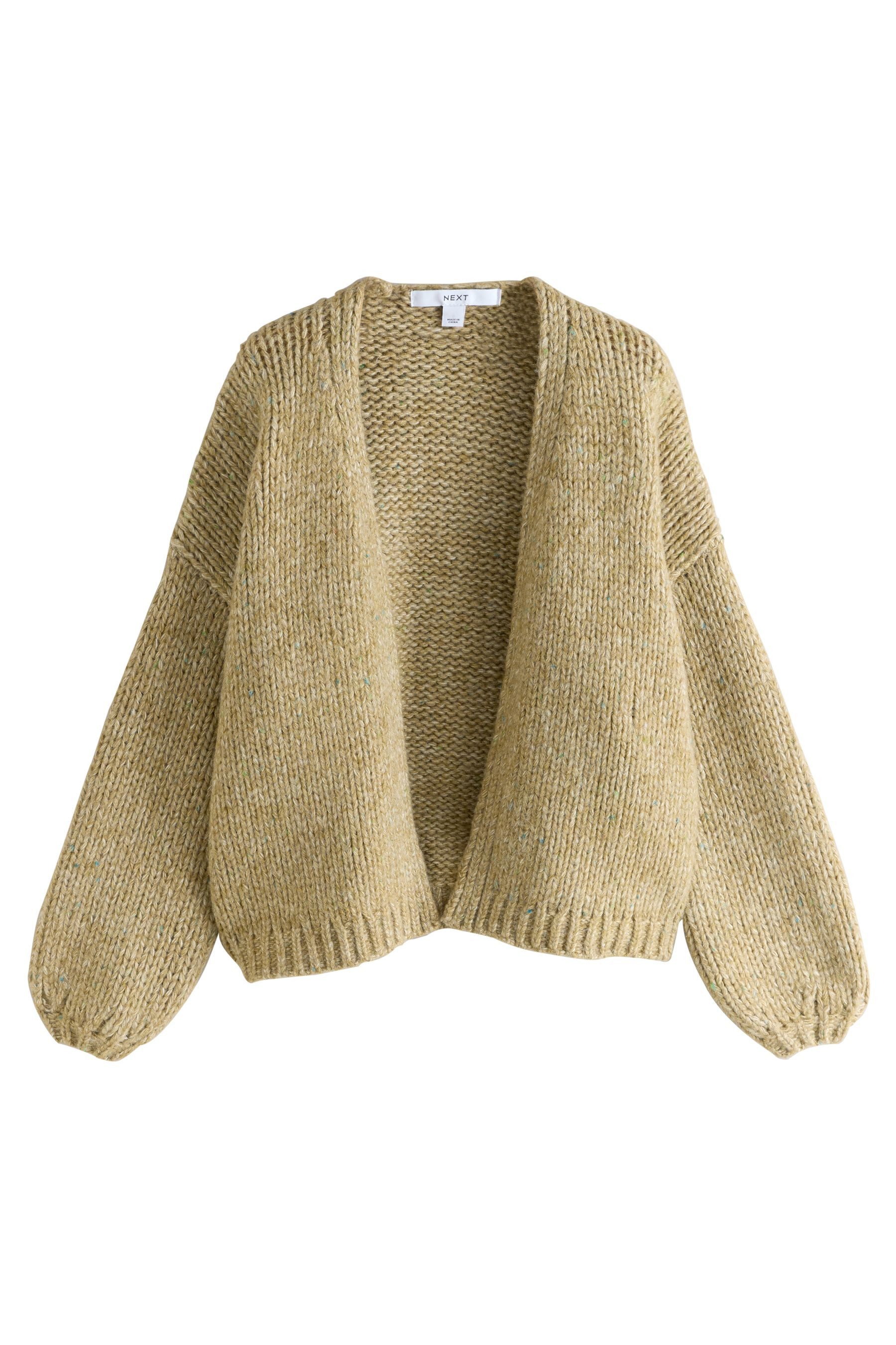 Next Strickjacke Weiche Strickjacke im Grobstrick mit Wolle (1-tlg) günstig online kaufen