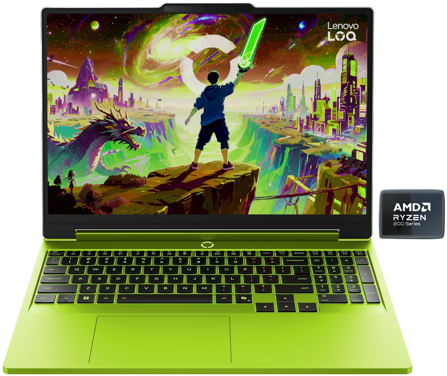 Lenovo LOQ 15AHP11 Limited Green Edition Gaming-Notebook (38,86 cm/15,3 Zoll, AMD Ryzen 7 250, GeForce RTX 5060, 16 GB, 1000 GB SSD)