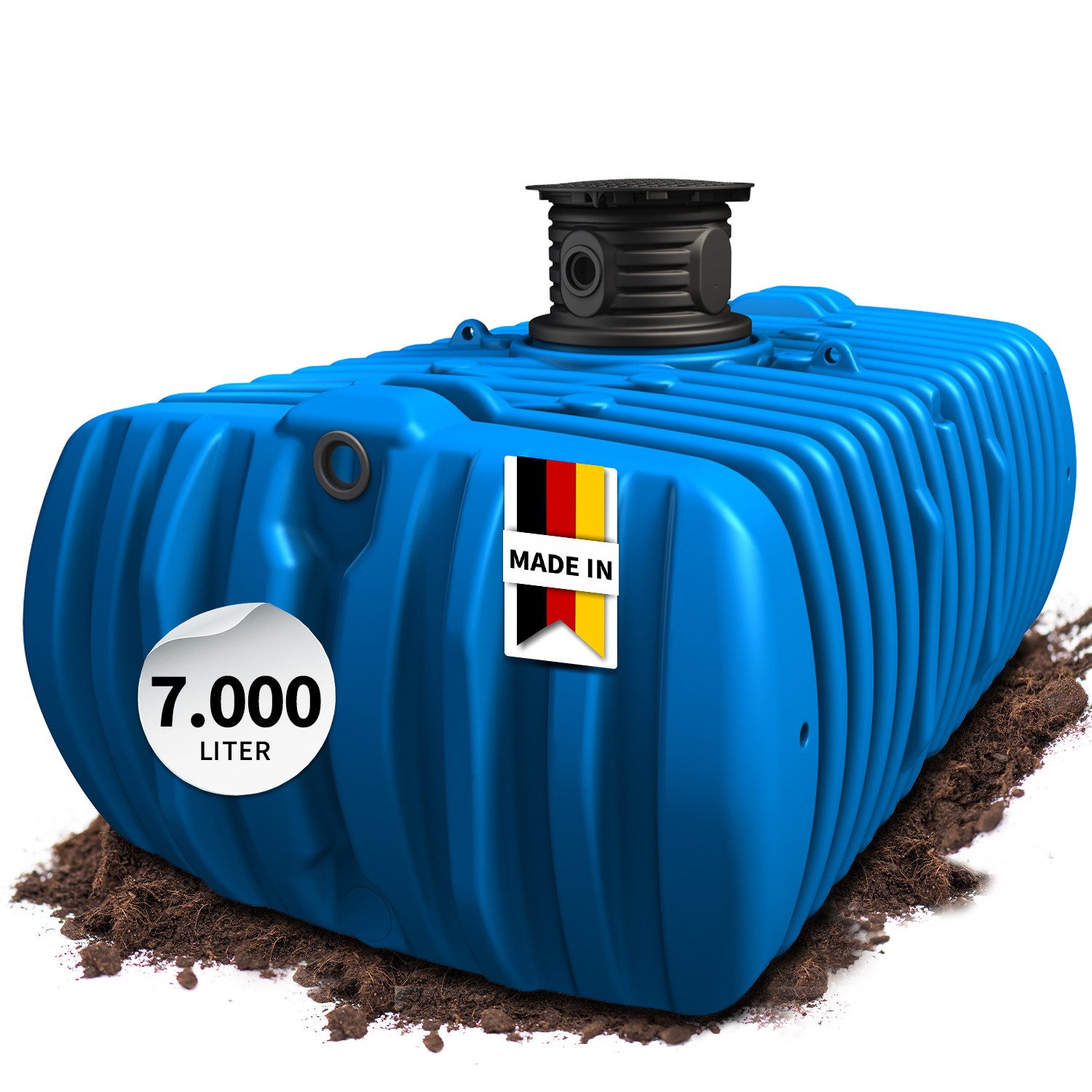4rain Wasserreservoir FLAT XL Flachtank 7000 Liter inkl. Schachtverlängerung, 7000 l