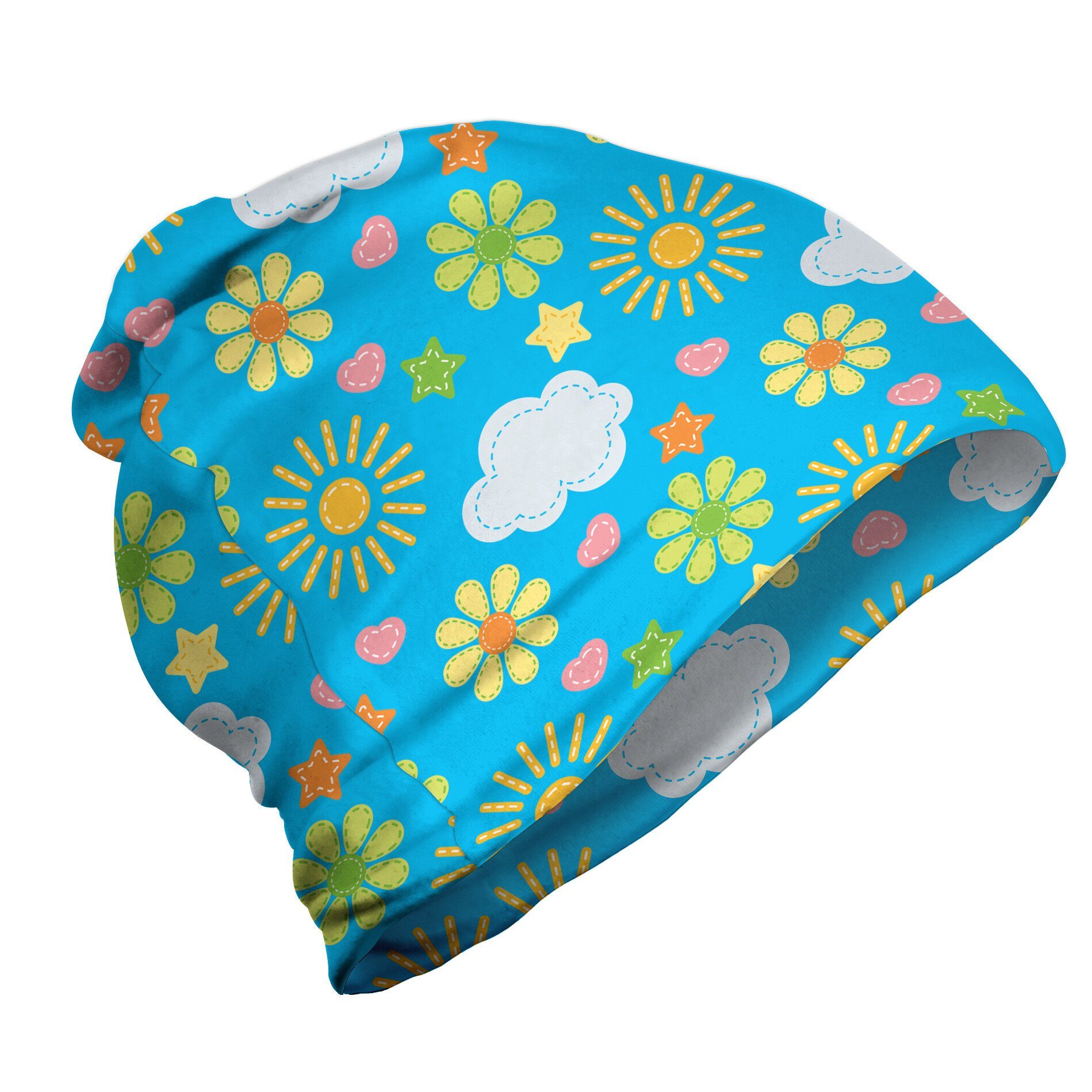 Nursery Beanie im Sonne Wolken Wandern Freien Kindergarten Thema Abakuhaus