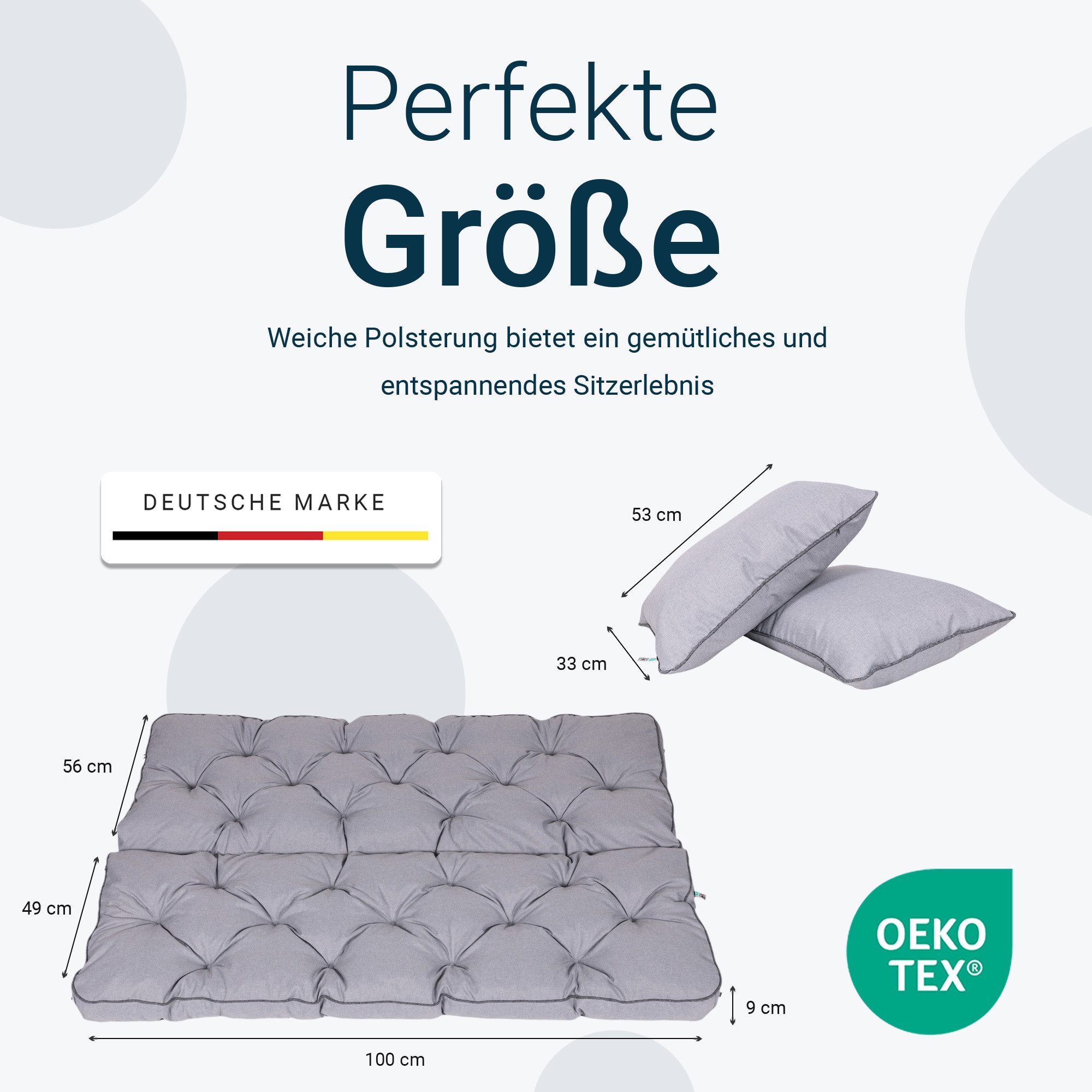 TexDeko Auflagekissen ECO-LEN Gartenbankauflage für Hollywoodschaukel günstig online kaufen
