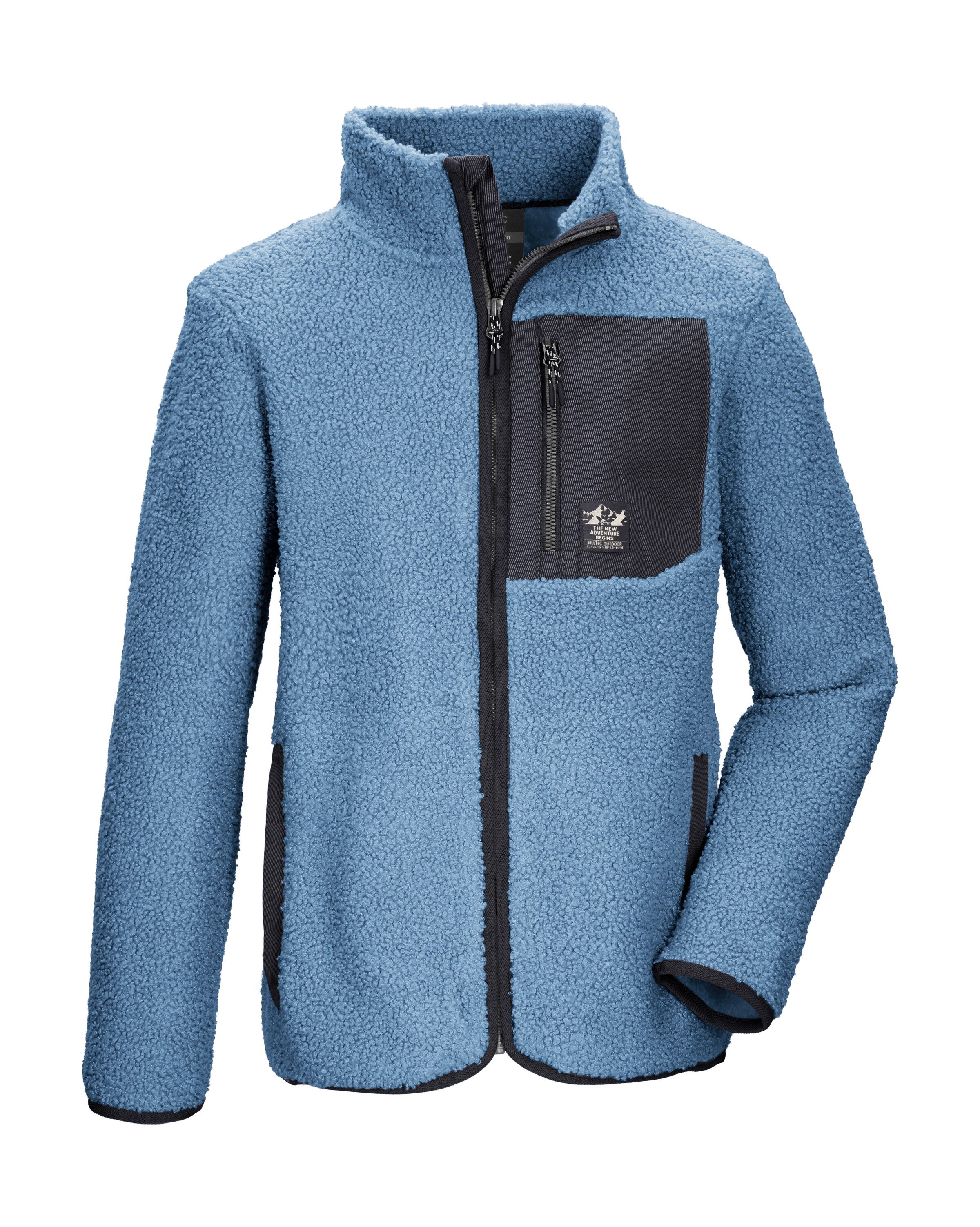 Killtec Fleecejacke KOW 140 GRLS FLC JCKT Weiche Sherpa-Fleecejacke mit Kinnschutz und Stauraum