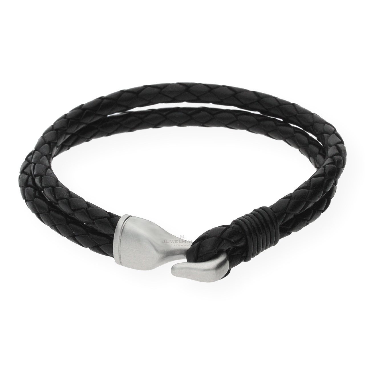 Lederarmband JuwelmaLux Armband JL28-03-0010 Leder schwarz