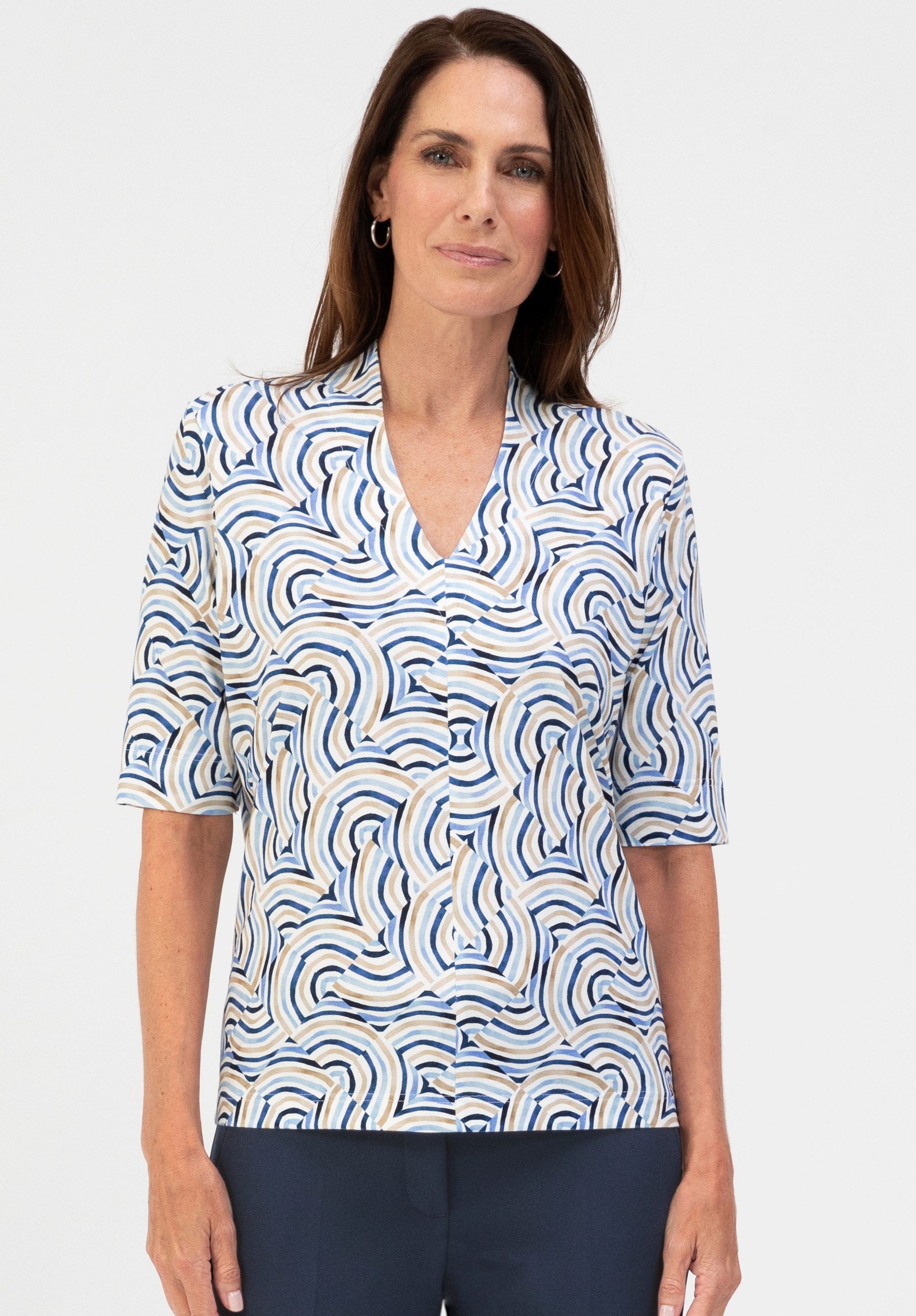 bianca Print-Shirt KAYLA mit grafischem Muster in Trendfarben