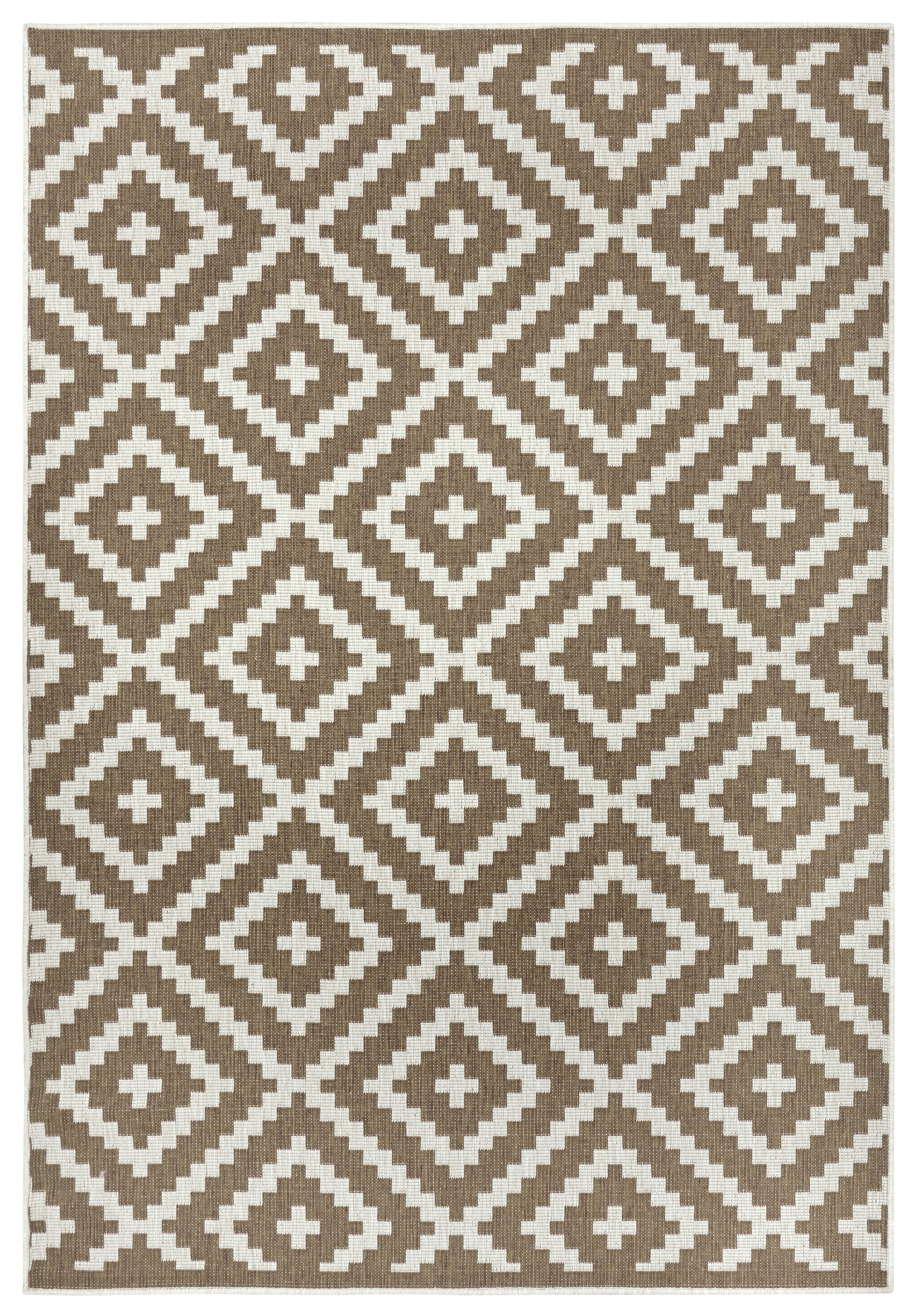 my home Teppich Ronda Wendeteppich, rechteckig, Höhe: 5 mm, Sisal-Optik, Flachgewebe, In- und Outdoor, geometrisches Boho Design