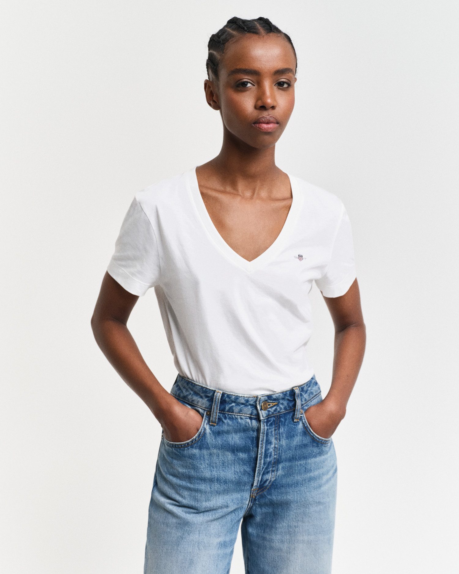 Gant T-Shirt REG SHIELD KA V-NECK günstig online kaufen