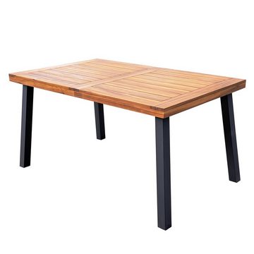 Terra Home Gartentisch Krok - 175x82 cm, Akazien Holz, 6 Personen, klappbar, Esstisch, zusammenklappbarer Holztisch
