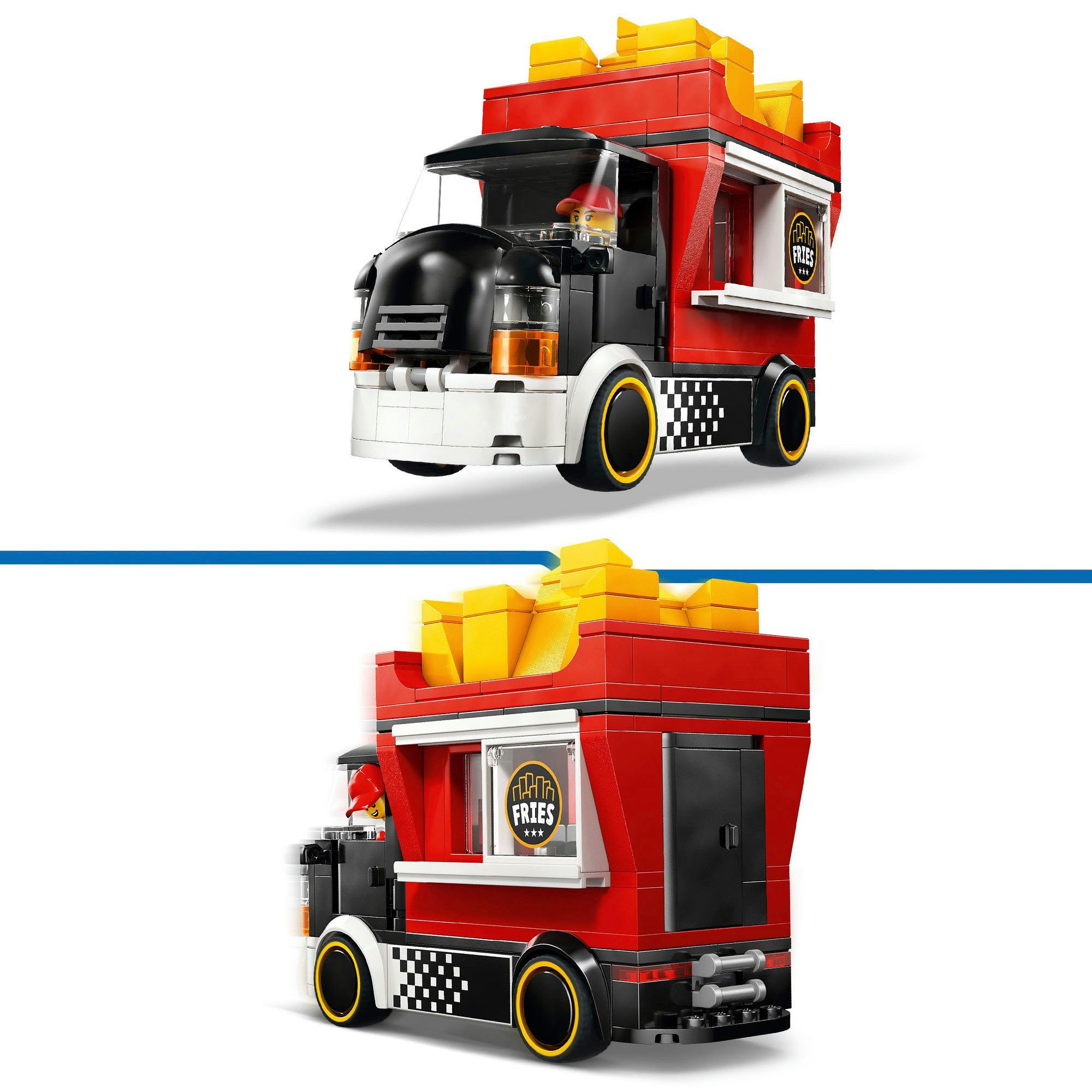 LEGO® Pommes-Truck (60488), LEGO City Konstruktionsspielsteine, (216 St), Made in Europe – Bild 4 von 5