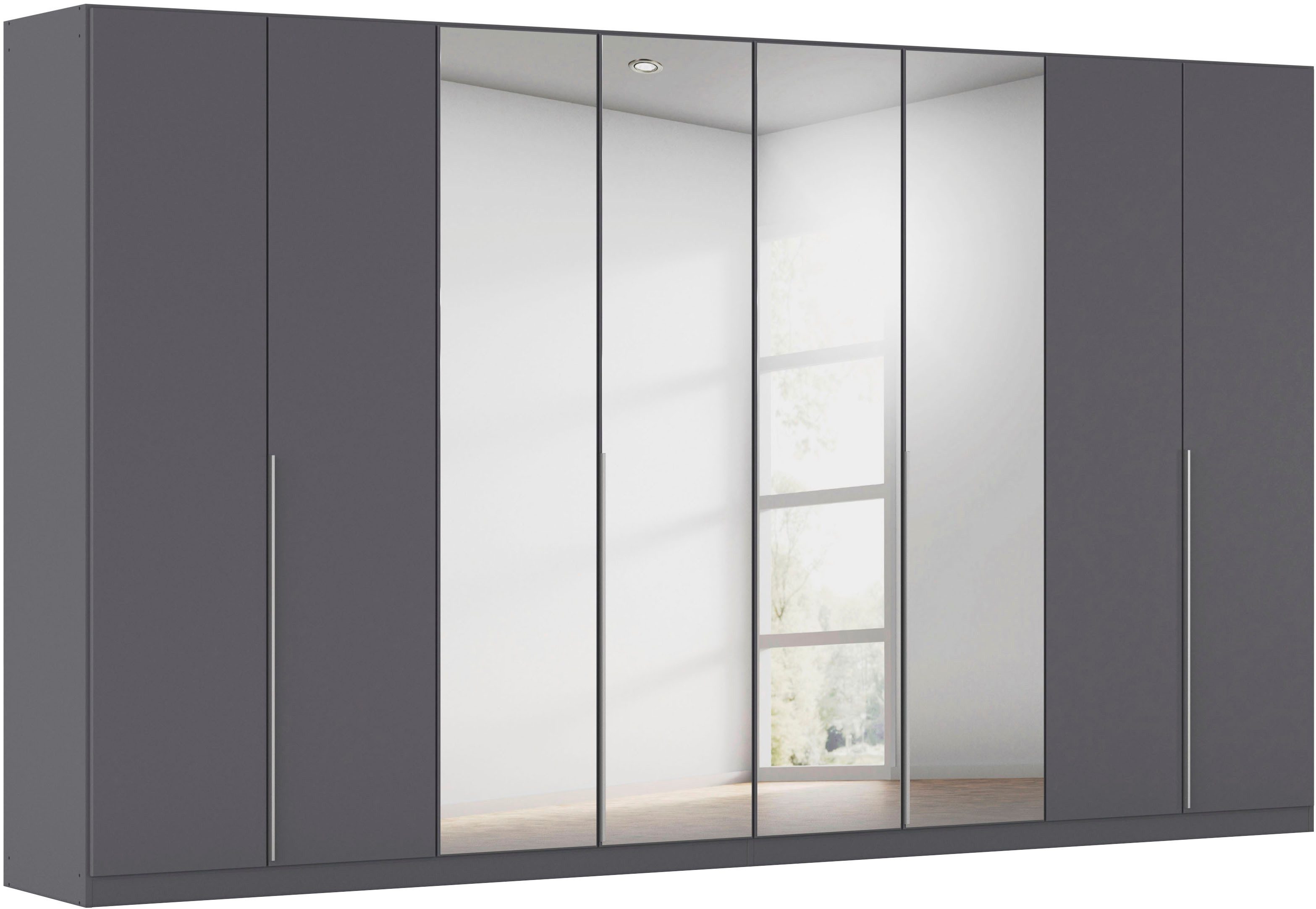 OTTO home Drehtürenschrank Kleiderschrank Schrank Garderobe AGORDO mit Dekor- oder Hochglanzfront (in zwei Griff-Farben, Breiten 91-405 cm) durchdachte Innenausstattung, in 8 Breiten und 2 Höhen MADE IN GERMANY