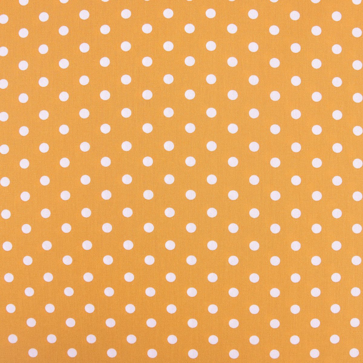 SCHÖNER LEBEN. Stoff Baumwollstoff Meterware Punkte groß Ø 7mm ockergelb weiß 140cm