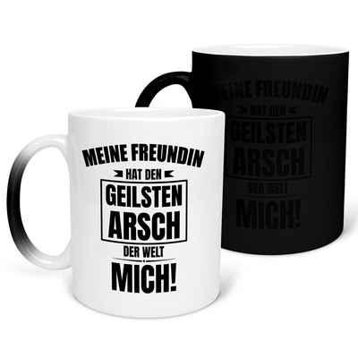 22Feels Tasse Freund Jahrestag Geschenk Ihn Valentinstag Männer 1 2 Jahre Paar, Keramik, FARBWECHSEL Zaubertasse, Made in Germany