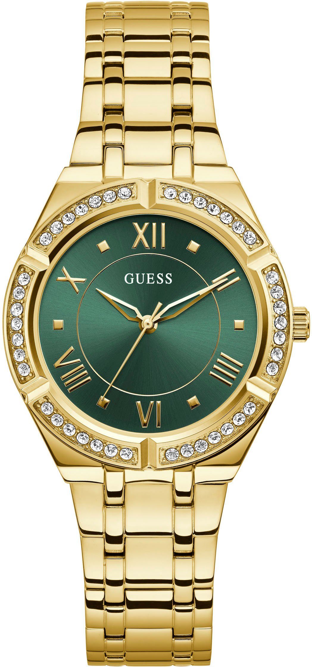Guess Quarzuhr COSMO GW0033L8, Armbanduhr, Damenuhr, analog, Kristallsteine günstig online kaufen