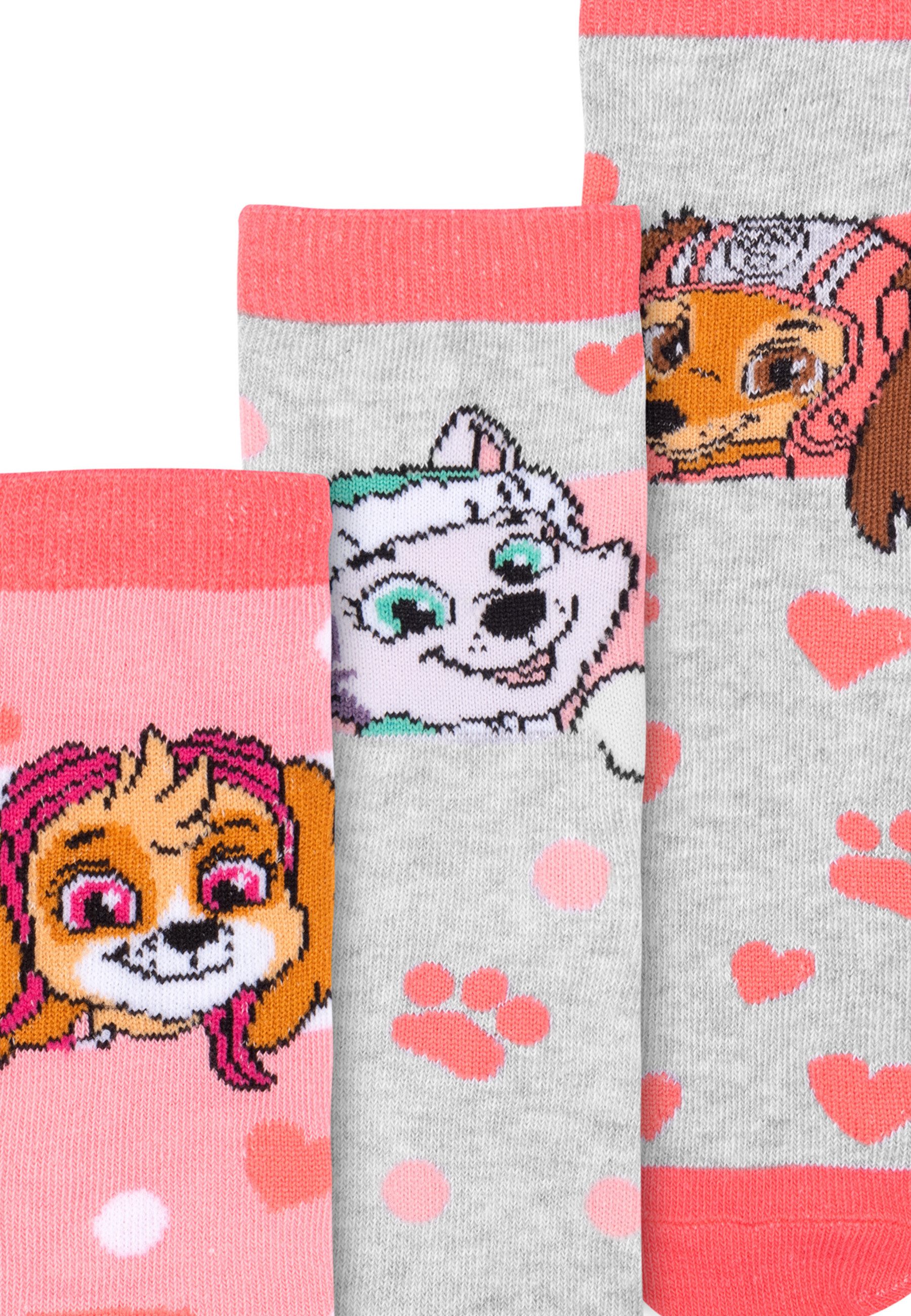 United Labels® Socken Paw Patrol - Skye, Zuma, Everest (3er Pack)