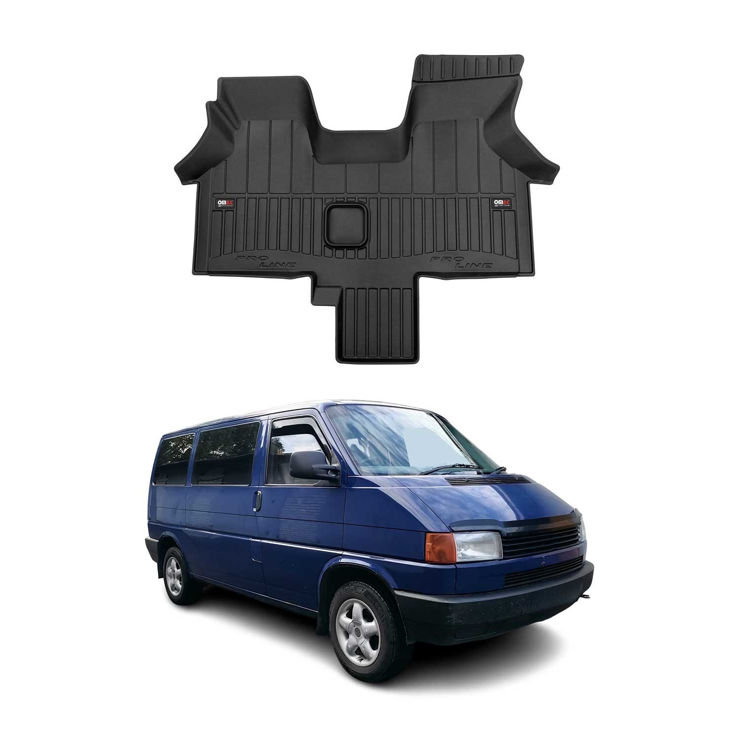 Auto-Fußmatten für VW Transporter T4 1990-2003 Schwarz 1 tlg TPE