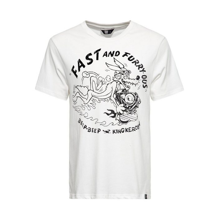 KingKerosin T-Shirt Fast and Furry Cartoon Print