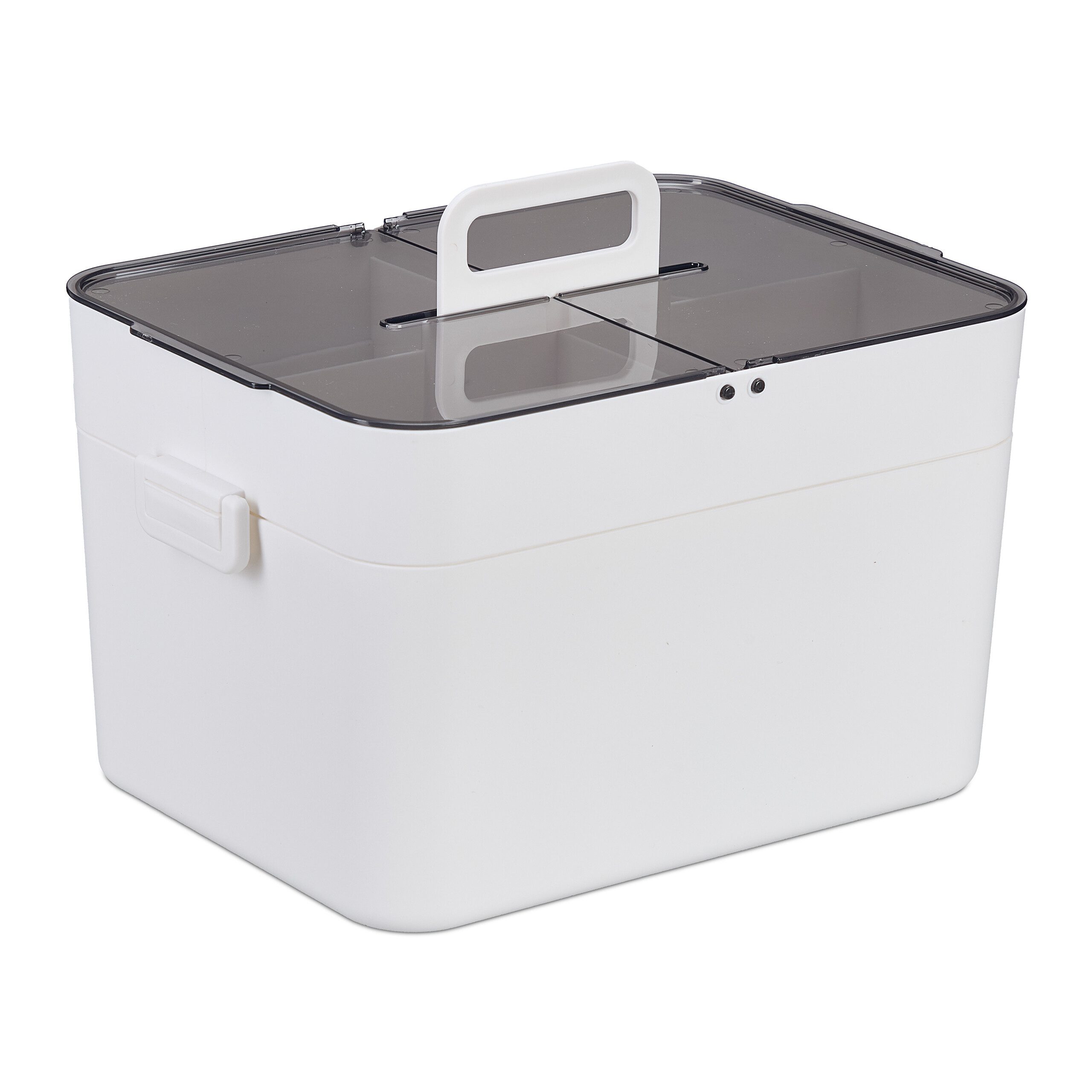 relaxdays Medizinschrank Hausapotheke mit 2 Etagen (1-St) Weiß-Grau günstig online kaufen