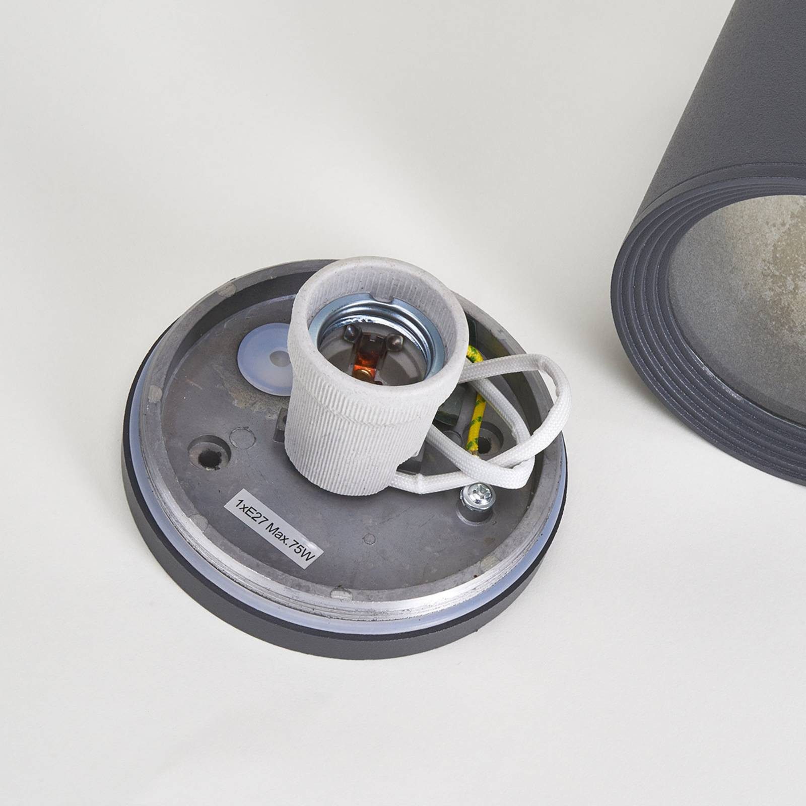 Lucande Deckenstrahler Minna, Metall, Schwarz IP54, 1 x 75 W PAR30