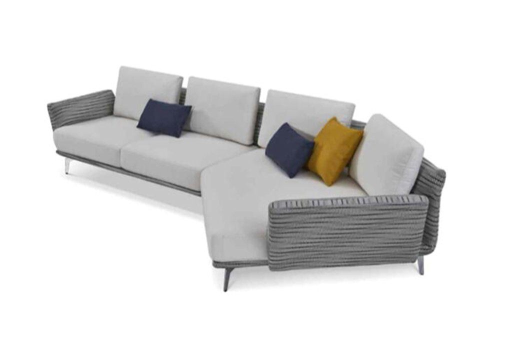 JVmoebel Ecksofa Ecksofa Wohnlandschaft Sofa Couch L Form Polster Couch, Made in Europe Grau