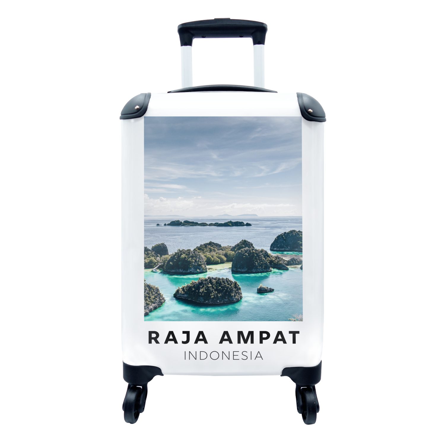 MuchoWow Handgepäckkoffer Indonesien - Meer - Insel, 4 Rollen, Reisetasche mit rollen, Handgepäck für Ferien, Trolley, Reisekoffer