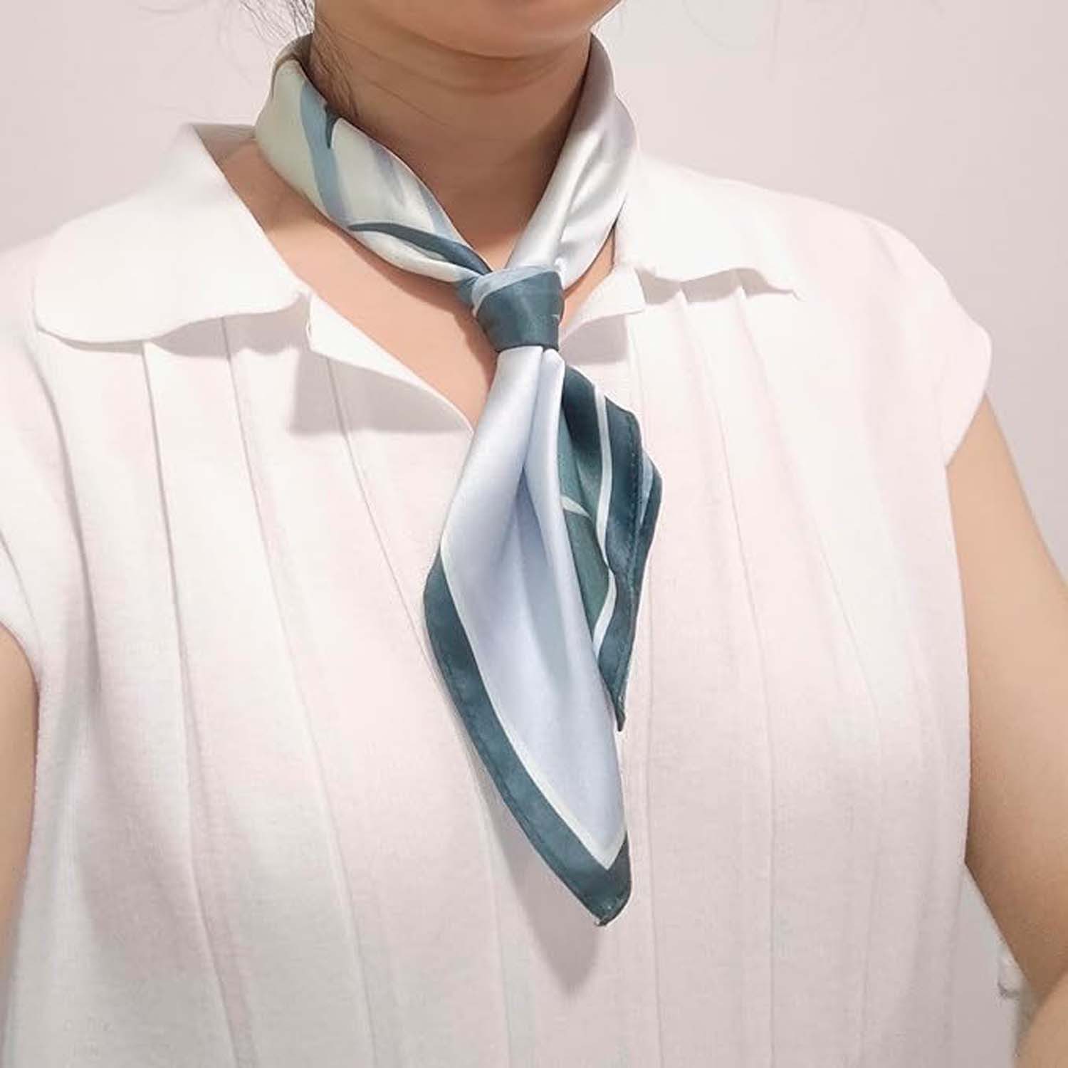 Bwecuy Bandana Damen Halstuch 70×70cm Weiches Tuch aus Polyester für Hals und Taschen
