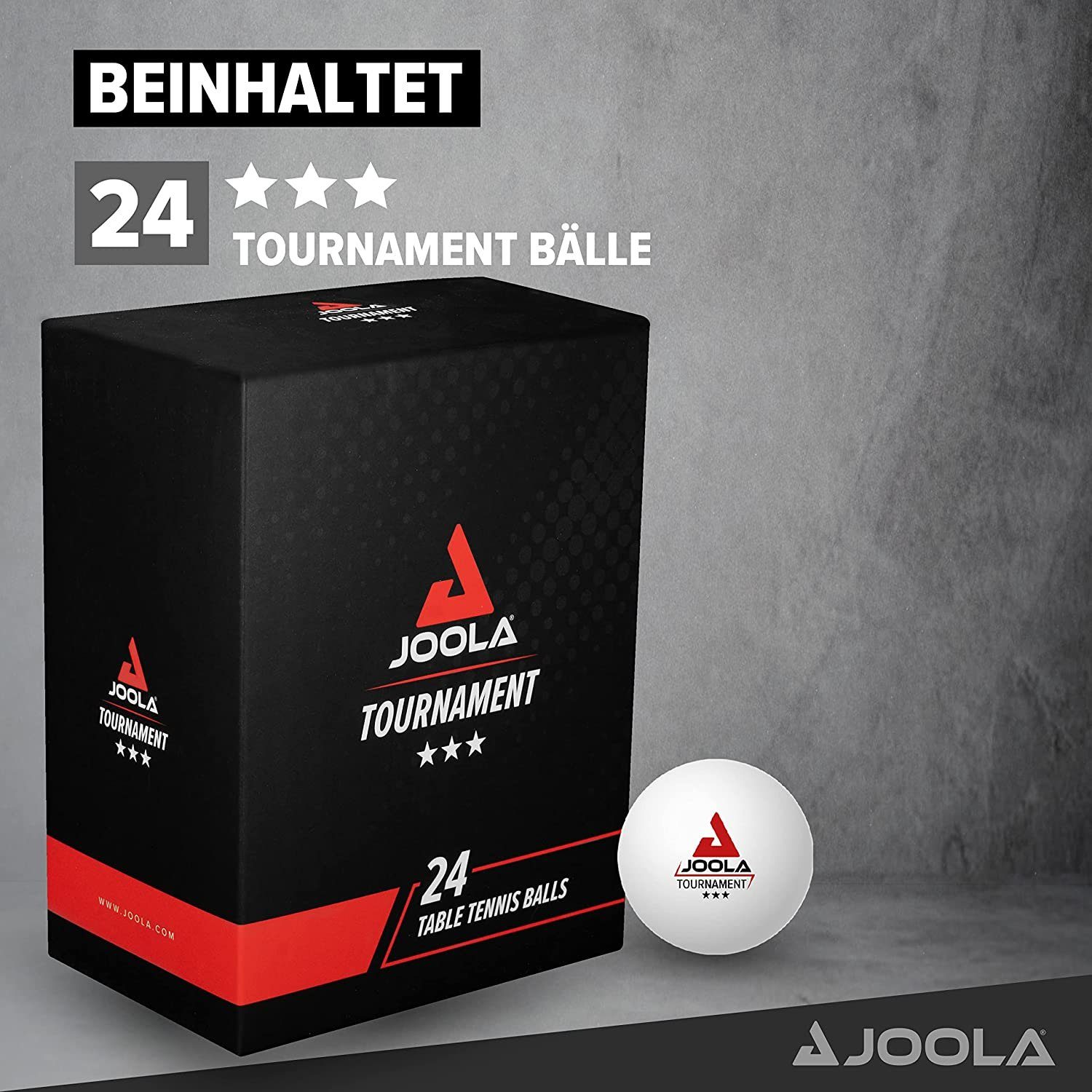 Joola Tischtennisball Tischtennisbälle TOURNAMENT*** 40+ WH CT24, Tischtennis Bälle Tischtennisball Ball Balls