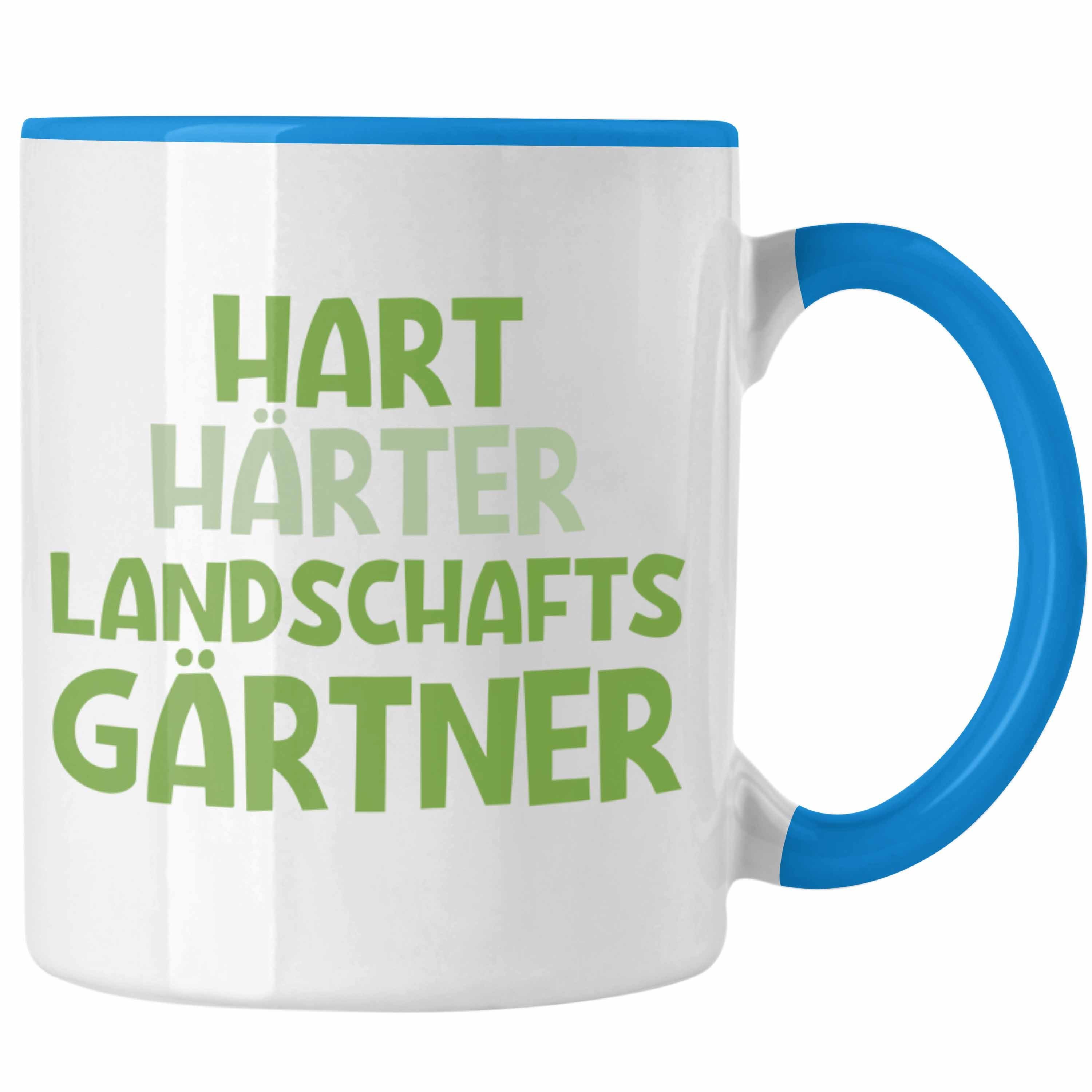 Garten Hart Hobbygärtner Gärtnerin Geschenk Trendation - Spruch Tasse Blau Gärtner Landschaftsgärtner Lustig mit Geschenkidee Tasse Trendation Härter