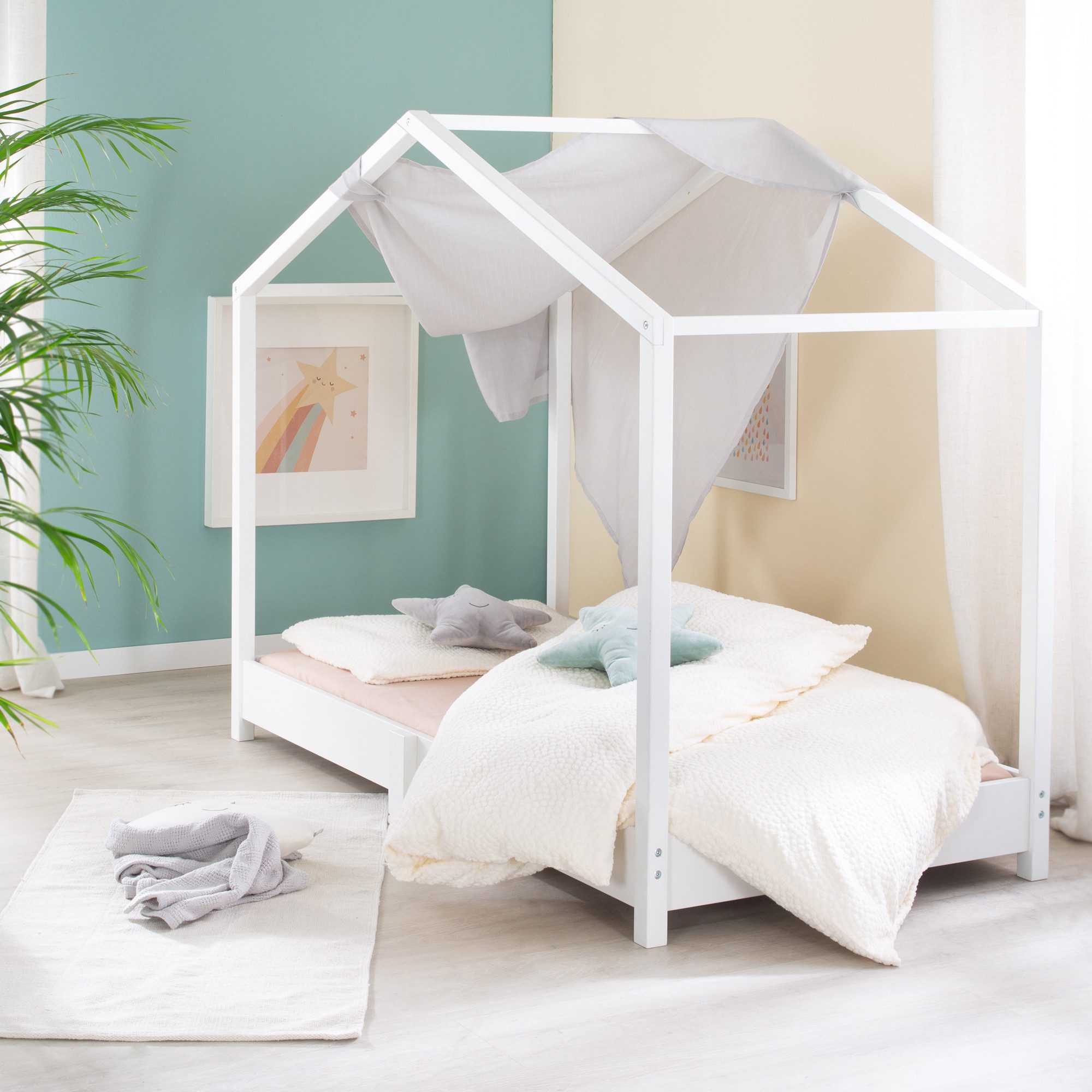 roba® Kinderbettwäsche Lil Planet - BIO BAUMWOLLE - versch. Farben - weicher Stoff, aus Jersey, 2 teilig, 100 x135 cm, Bettwäsche Kinderbett & Babybett - Jungen & Mädchen