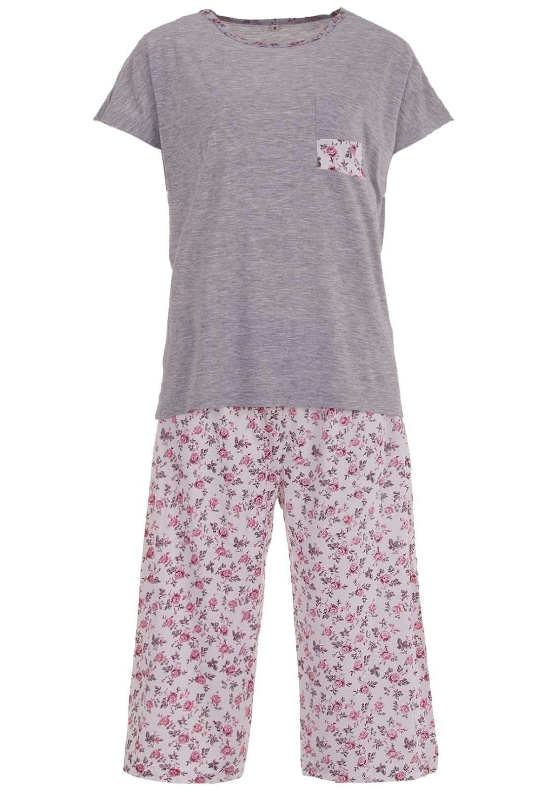 zeitlos Schlafanzug Pyjama Set Capri - günstig online kaufen