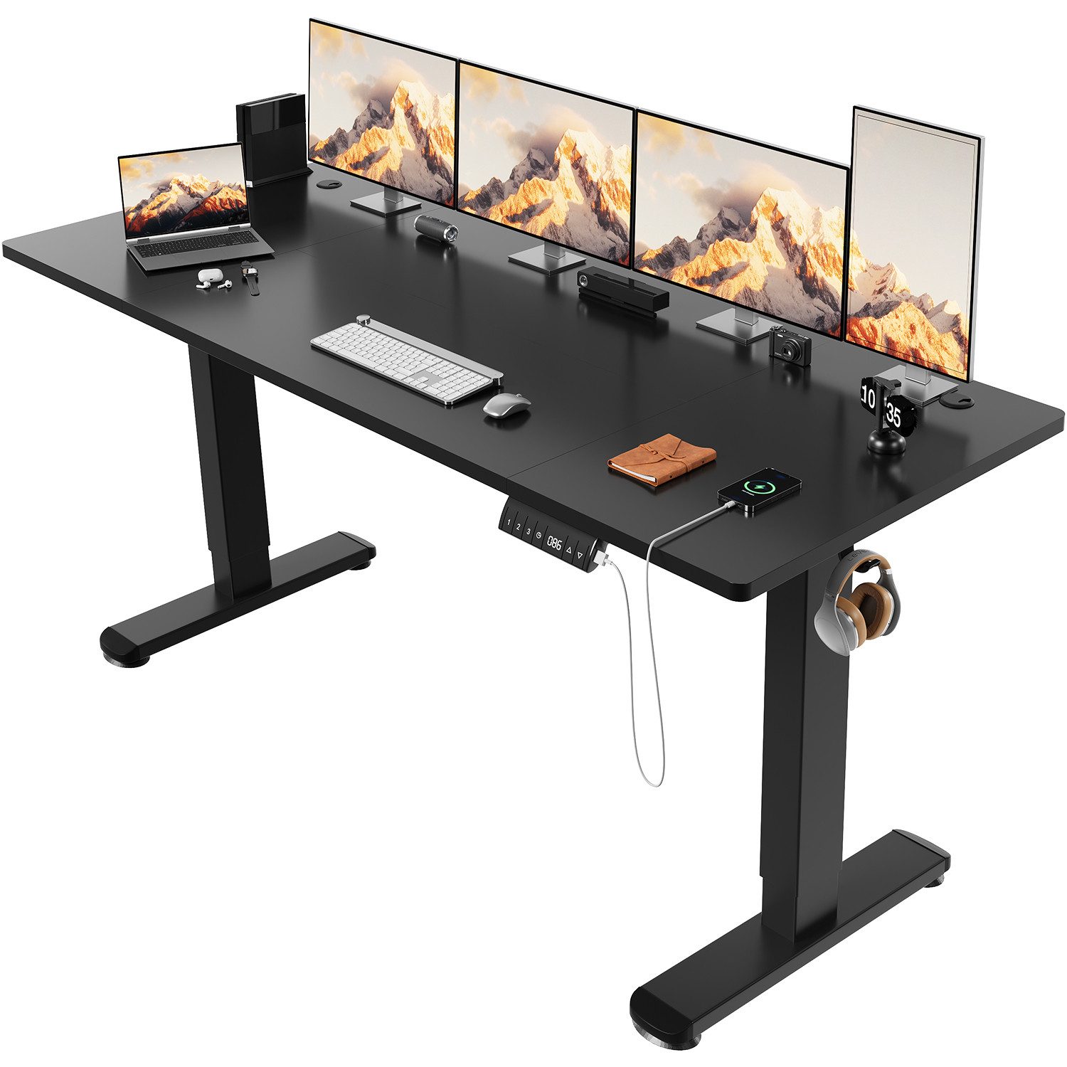 HOMALL Schreibtisch Höhenverstellbarer Elektrisch Schreibtisch, Vierteilige günstig online kaufen