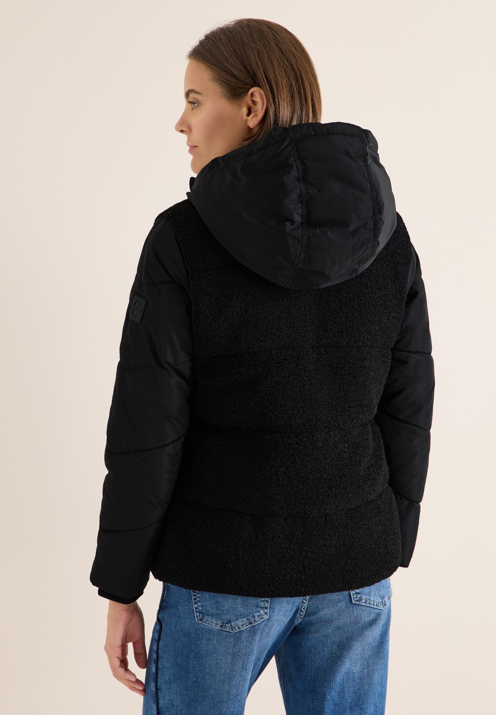 CECIL Fellimitatjacke mit Kapuze