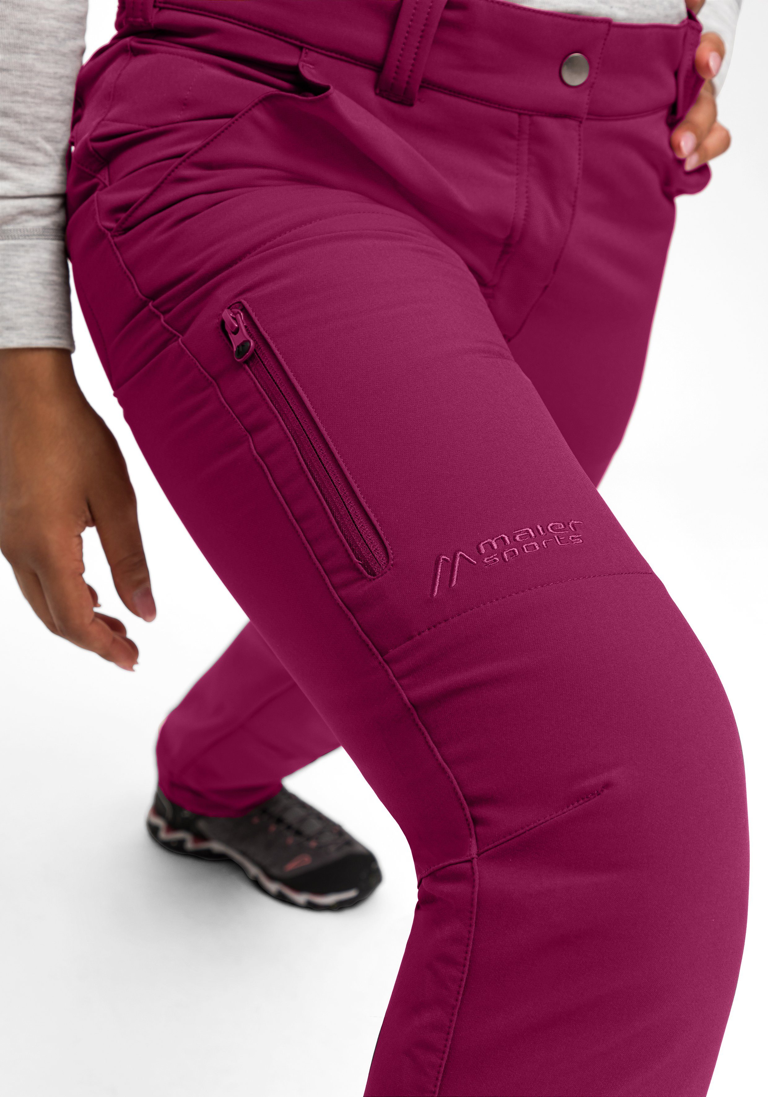 Funktionshose robust, Helga Maier magenta Warme Outdoorhose, Sports elastisch sehr