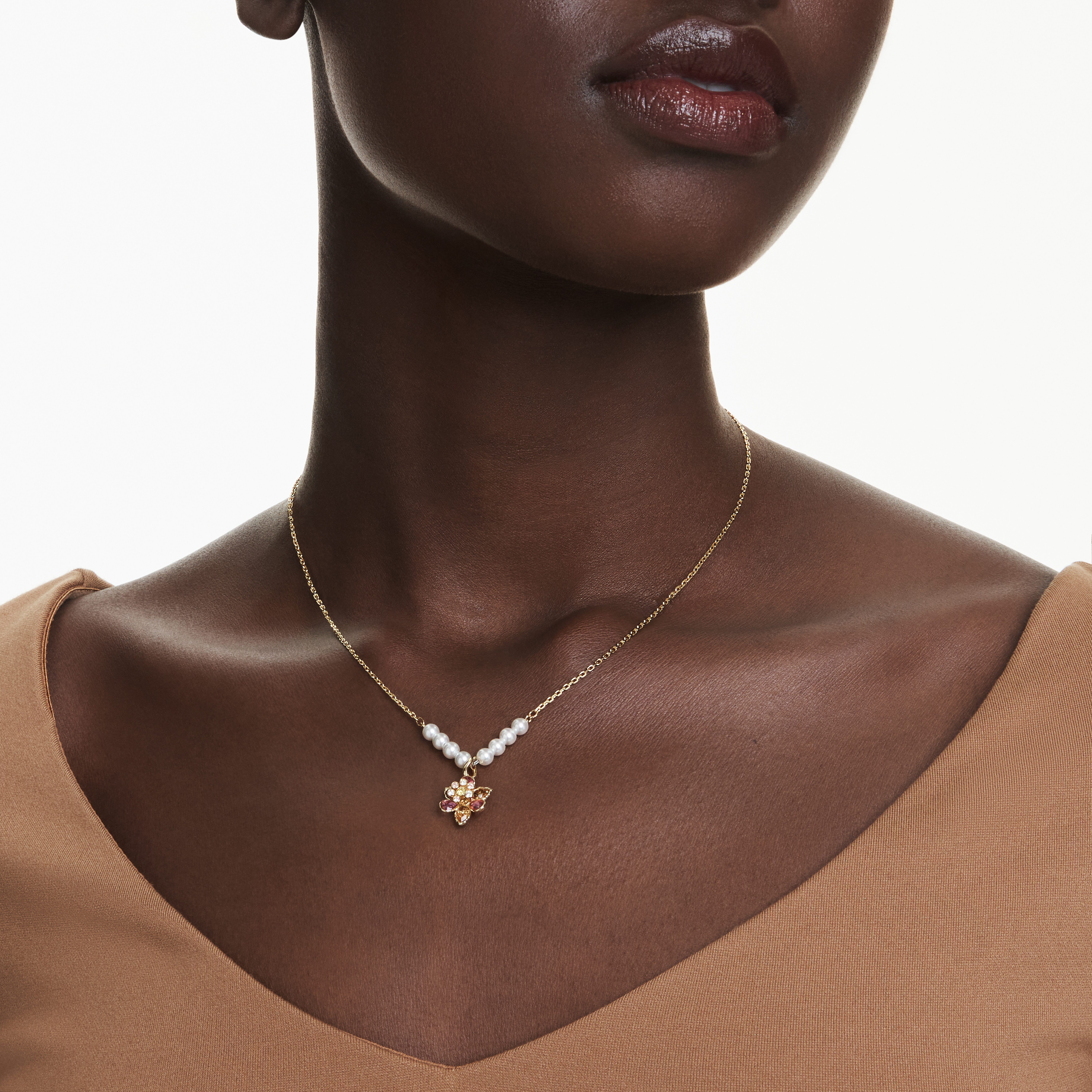 Swarovski Kette mit Anhänger Schmuck Geschenk Idyllia Halskette, mit Swarovski® Kristall - mit Swarovski® Perle