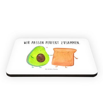 Mr. & Mrs. Panda Magnet Avocado Toast - Weiß - Geschenk, Liebespaar, Veggie, Vegan, Whiteboar (1-St), Farbenfroh bedruckt