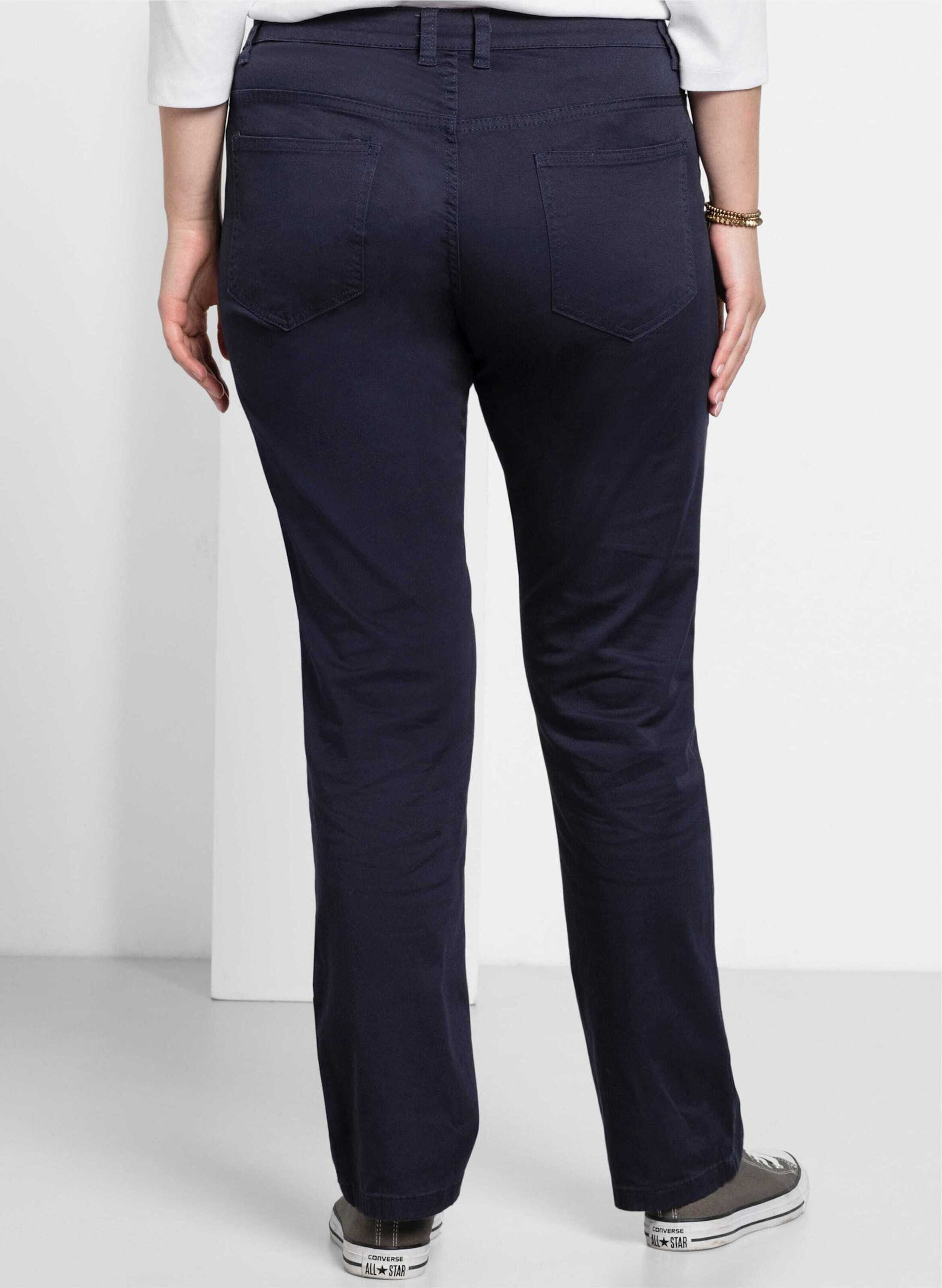 Sheego Jerseyhose Stretch-Hose normal elastische Twill-Qualität
