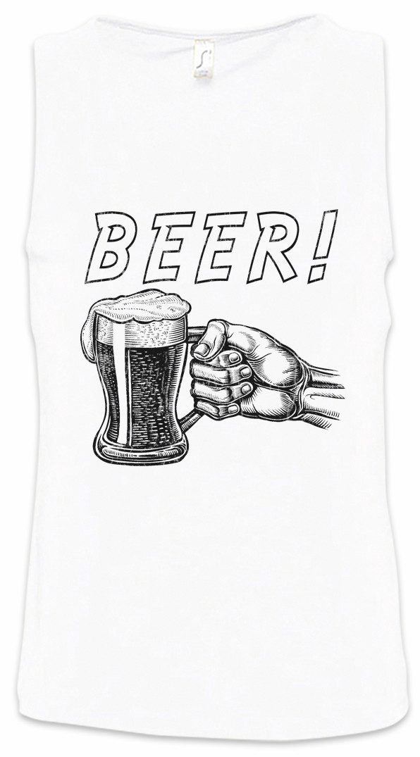 Urban Backwoods Tanktop Beer! Ärmelloses T-Shirt Bier Alkohol Party Betrunken Get Drunk Party Wasted Fasching Karneval Intoxicated